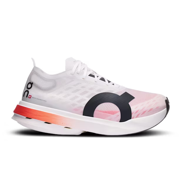 Cloudboom Strike Road Running Shoe in White/Black