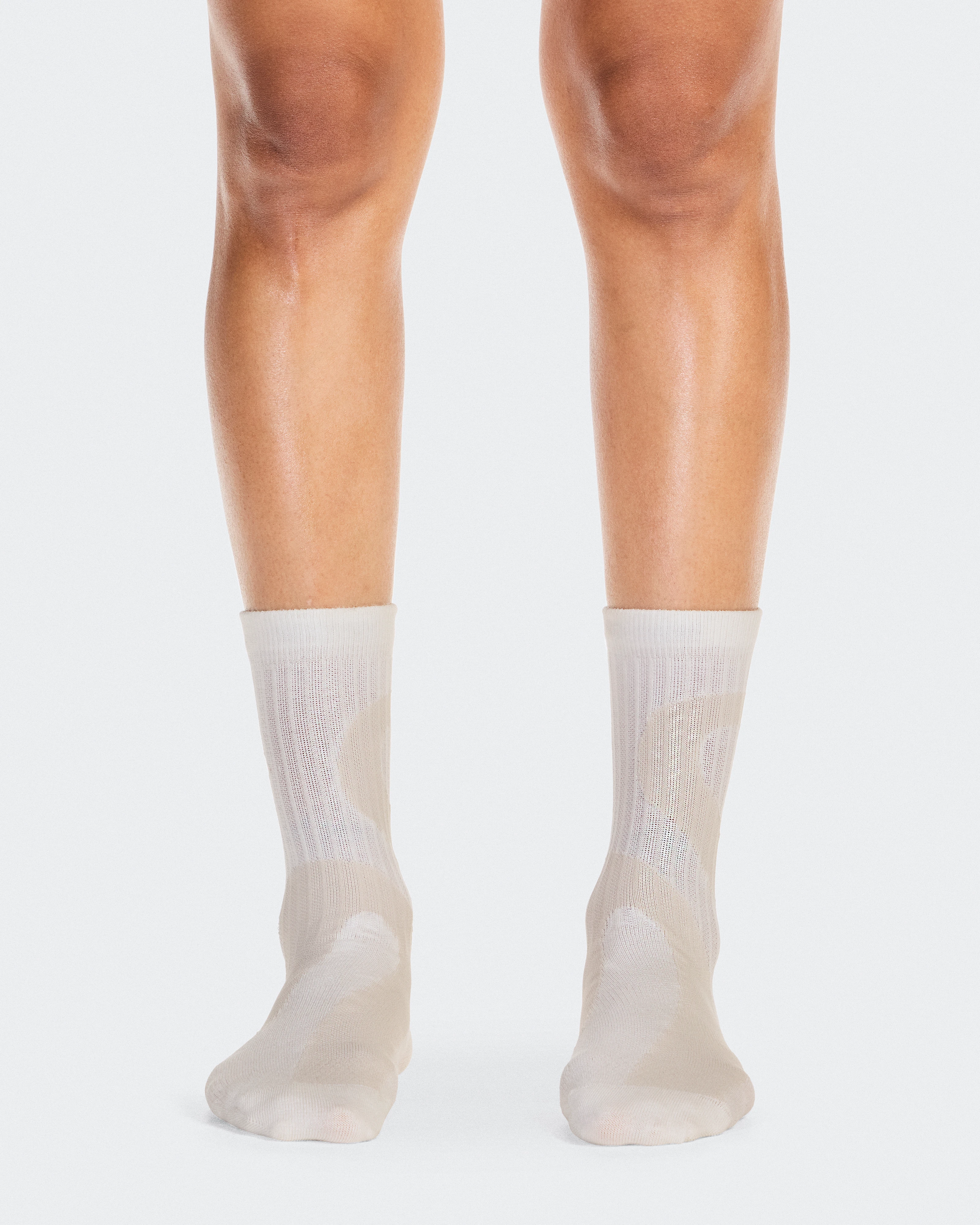 On Liquid Logo Sock High 2P Ivory & Tin Unisex Calzini