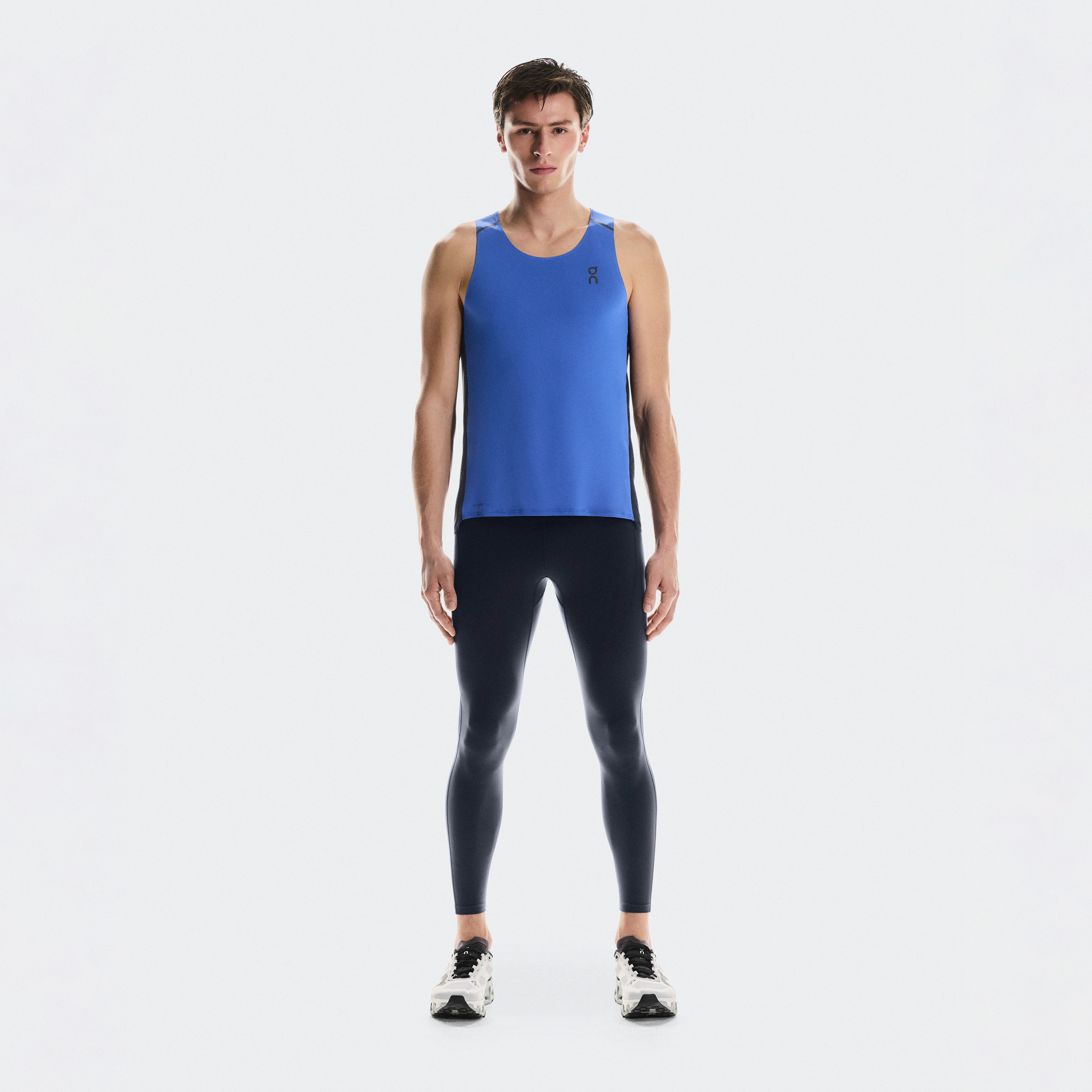 On Performance Tights Bleu Homme Homme – Running sur route, On DryTec™, poches Leggings