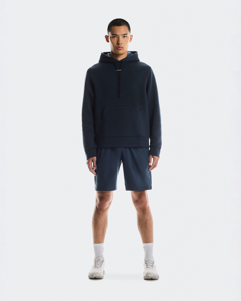 On Men's Focus Tech Hoodie in Navy, Size: Large, Polyester