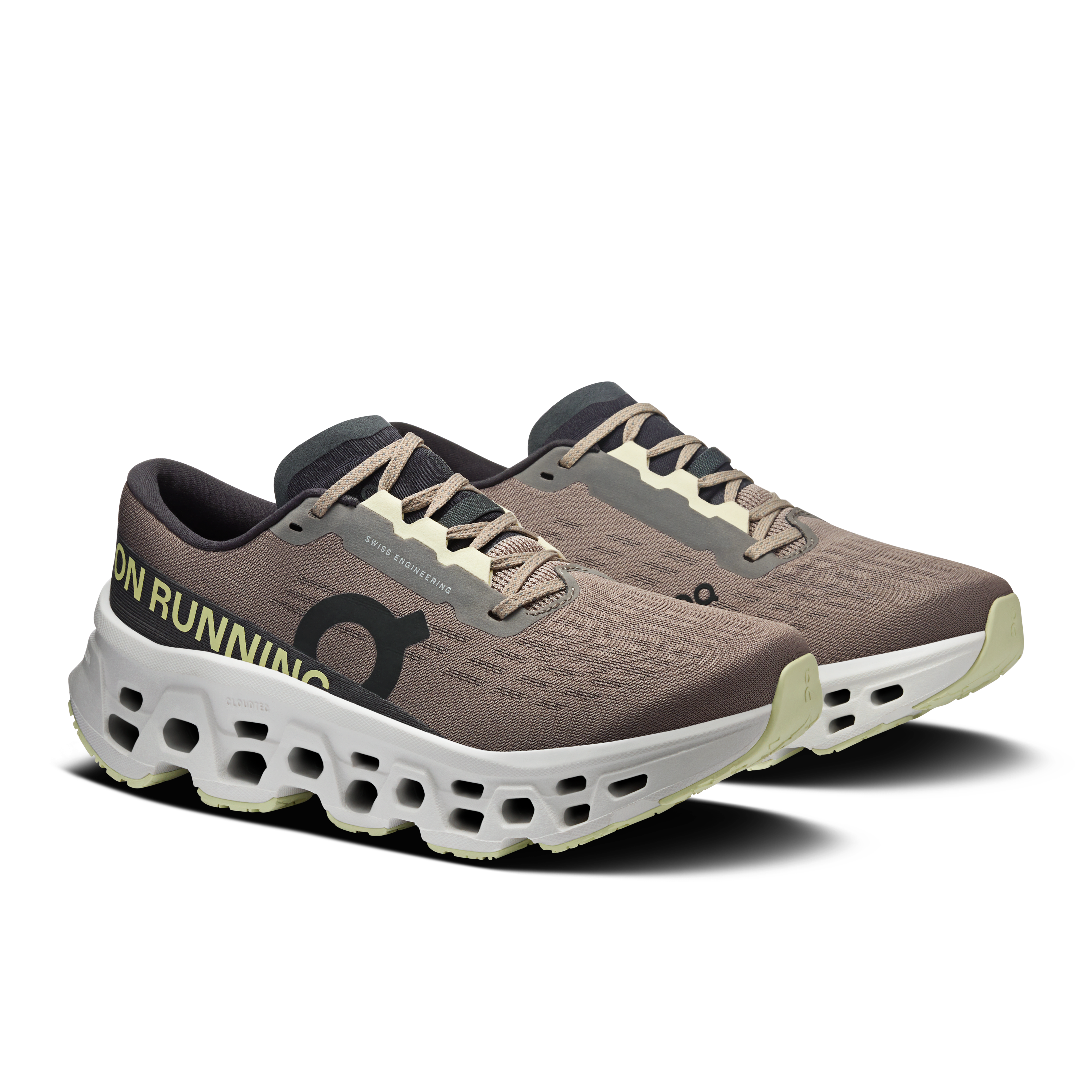 On Cloudmonster 3 Cinder & Ivory Femme Running sur route Chaussures