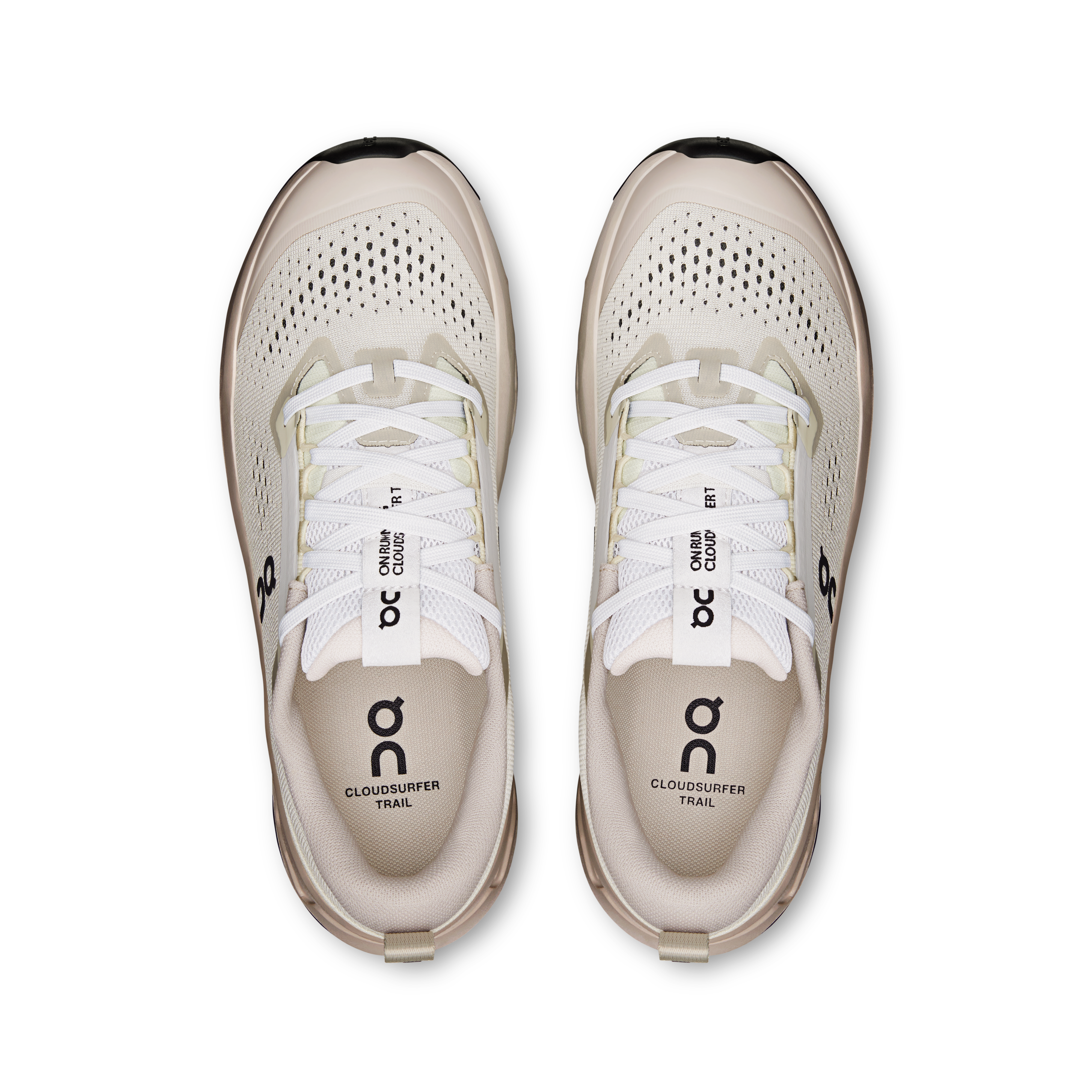 On Cloudsurfer Trail 2 Frost & Truffle Damen Trailrunning Schuhe