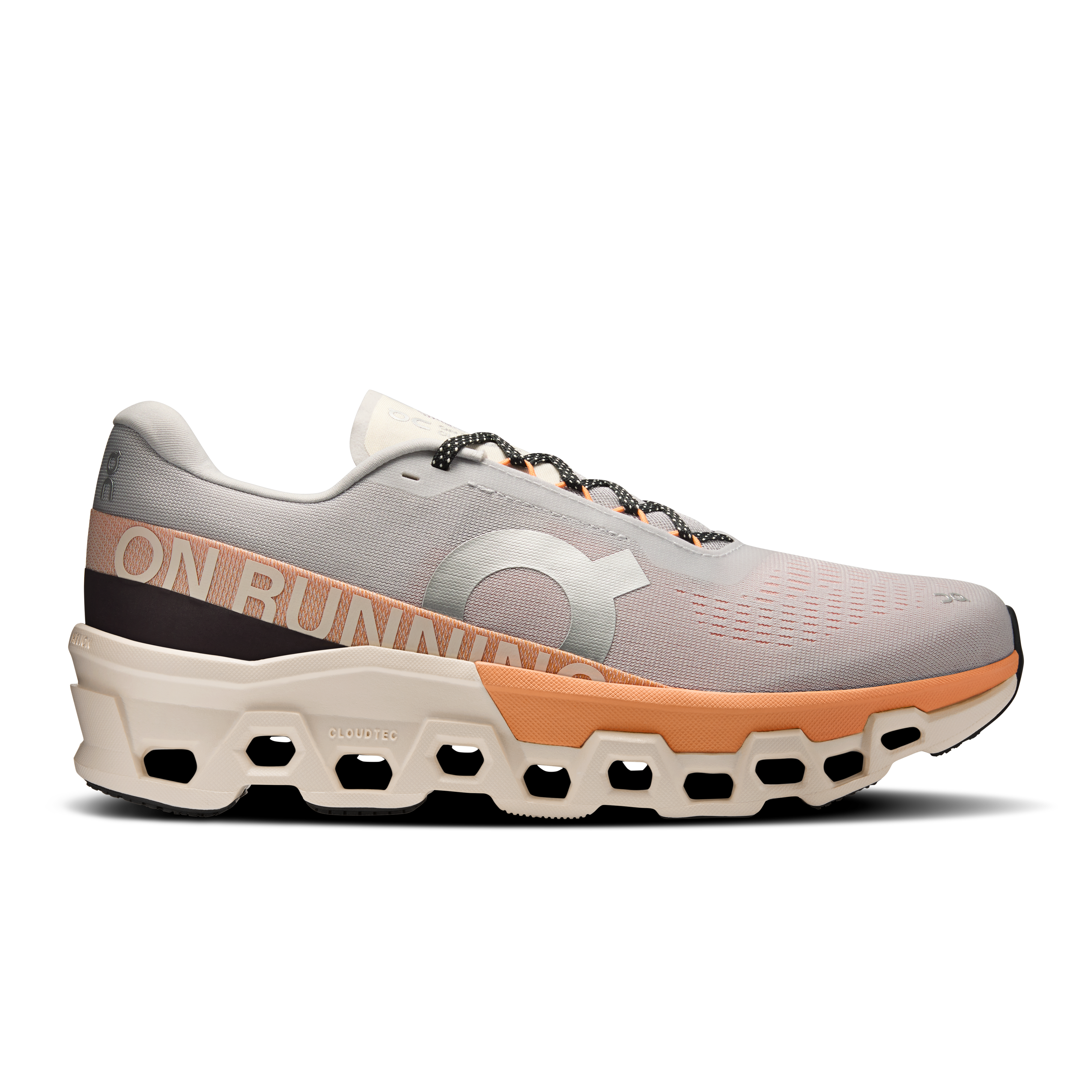 On Cloudmonster 2 Grau Orange Herren Herren – Strassenlauf, Lange Läufe, Maximale Dämpfung Schuhe