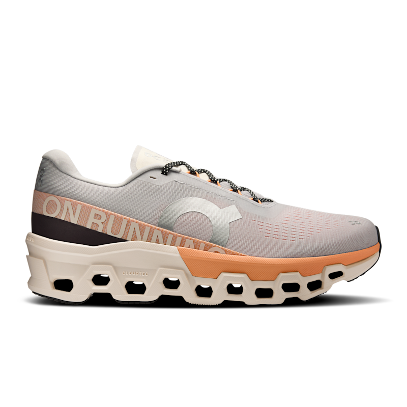 On Men's Cloudmonster 2 Road Running Shoe in Glacier/Tangerine, Size: 44.5, Recycled Polyester ️