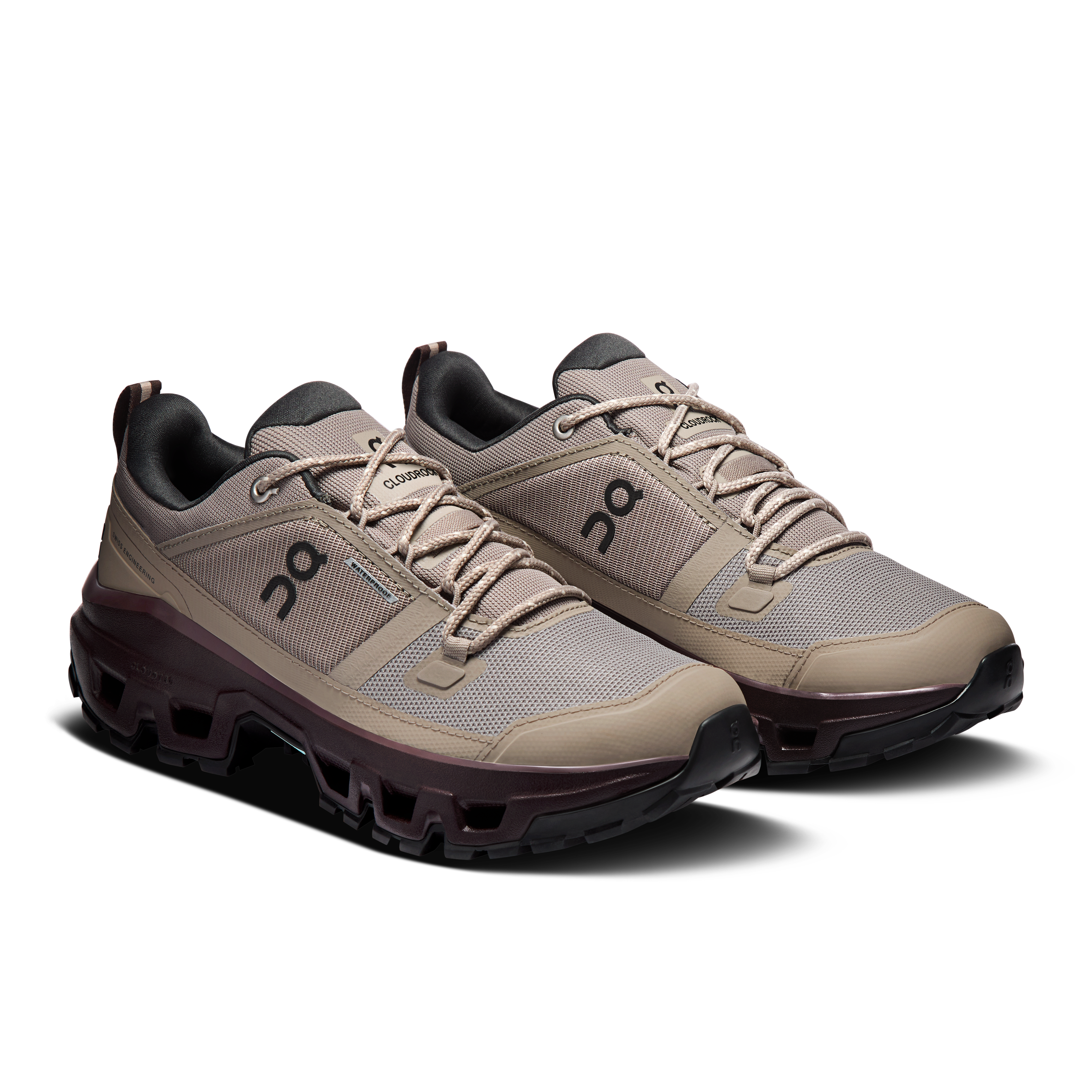 On Cloudrock Low Waterproof Cinder & Ox Women Hiking Shoes