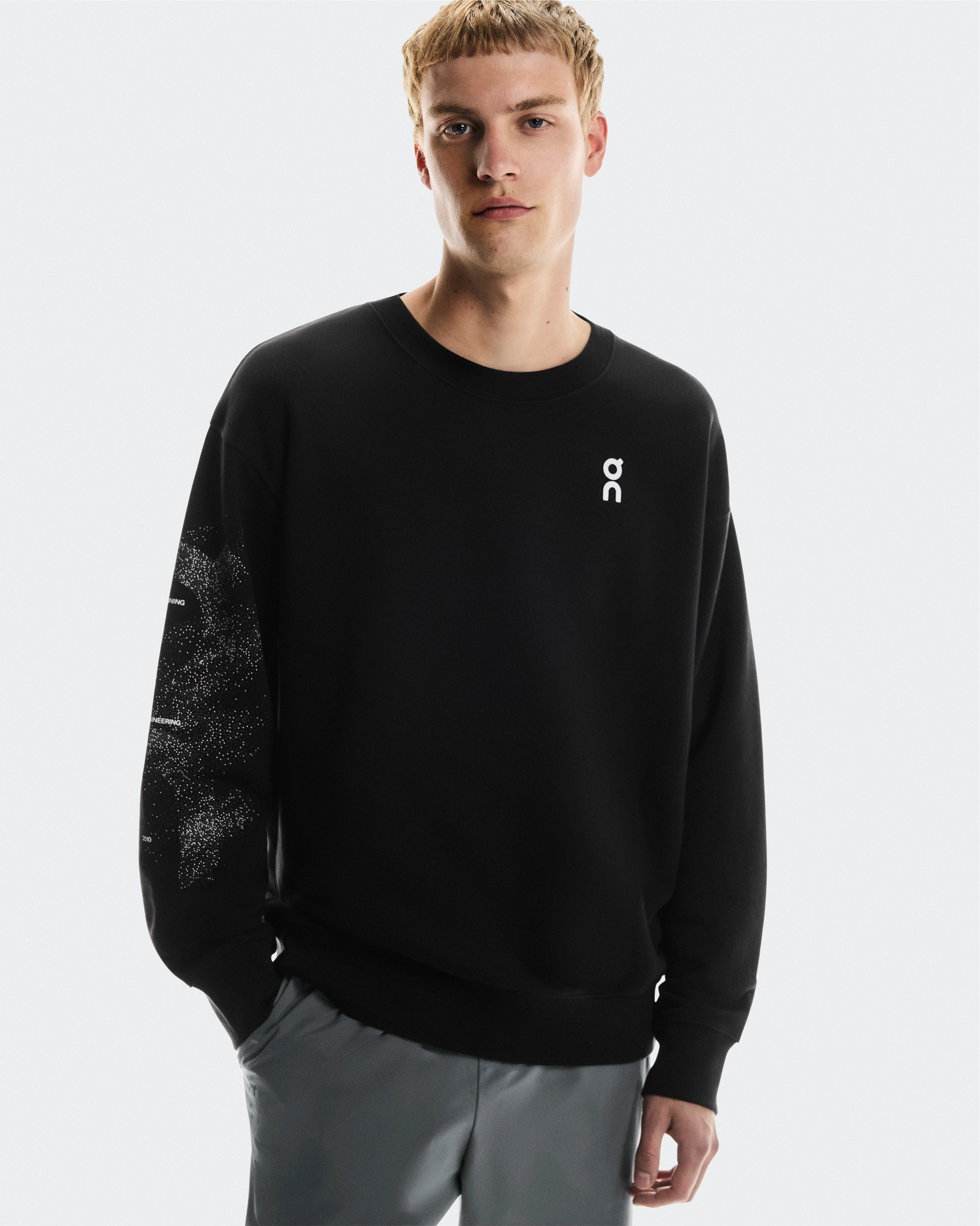 On Club Crew Graphic Black & Olive Men Hoodies and sweatshirts