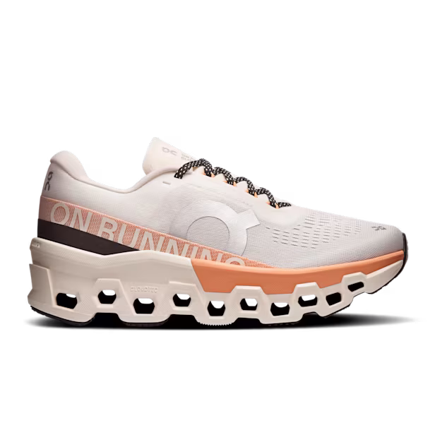 Cloudmonster 2 Road Running Shoe in Ivory/Tangerine