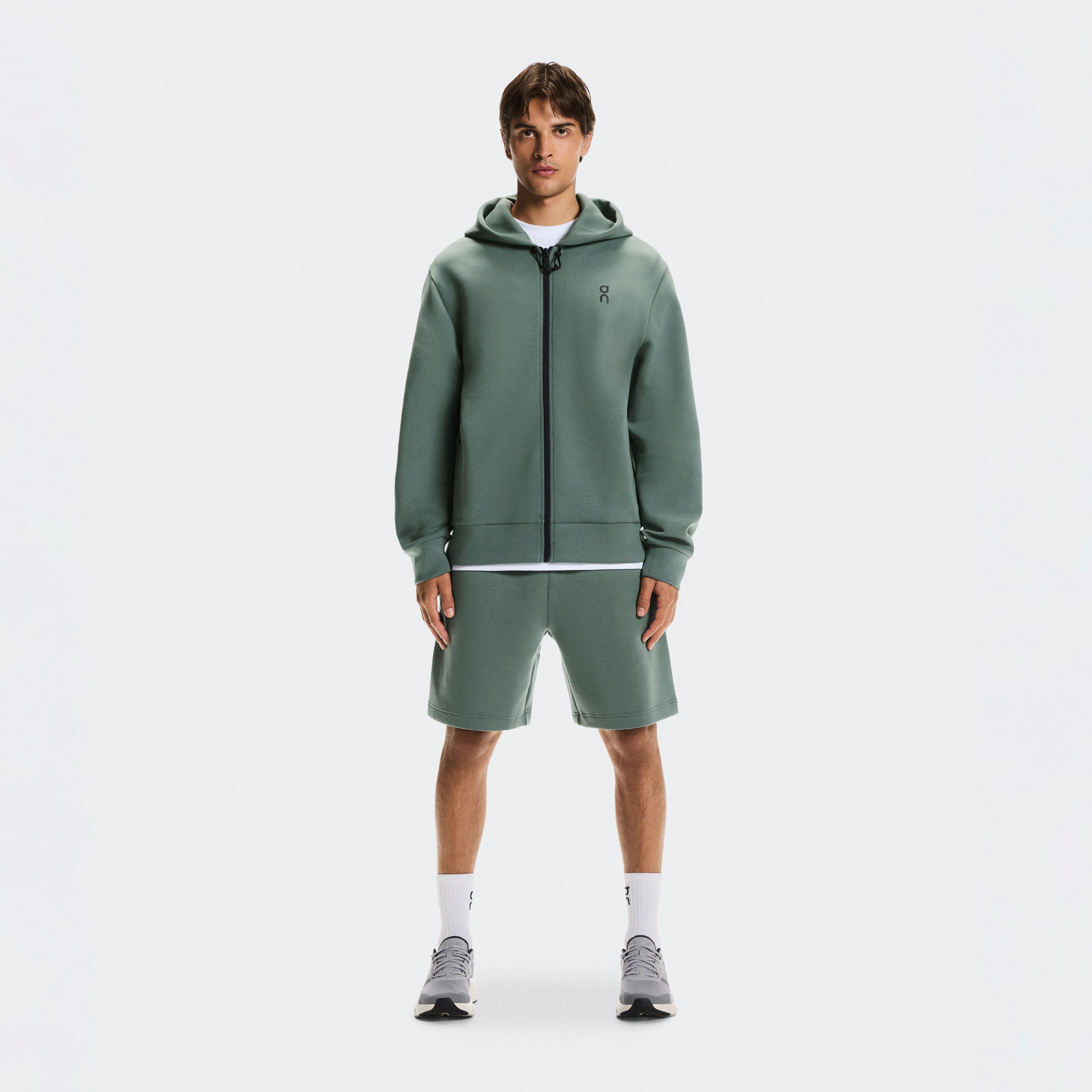 On Focus Tech Shorts Verde Masculino Masculino – Uso diário, viagens, treino Shorts