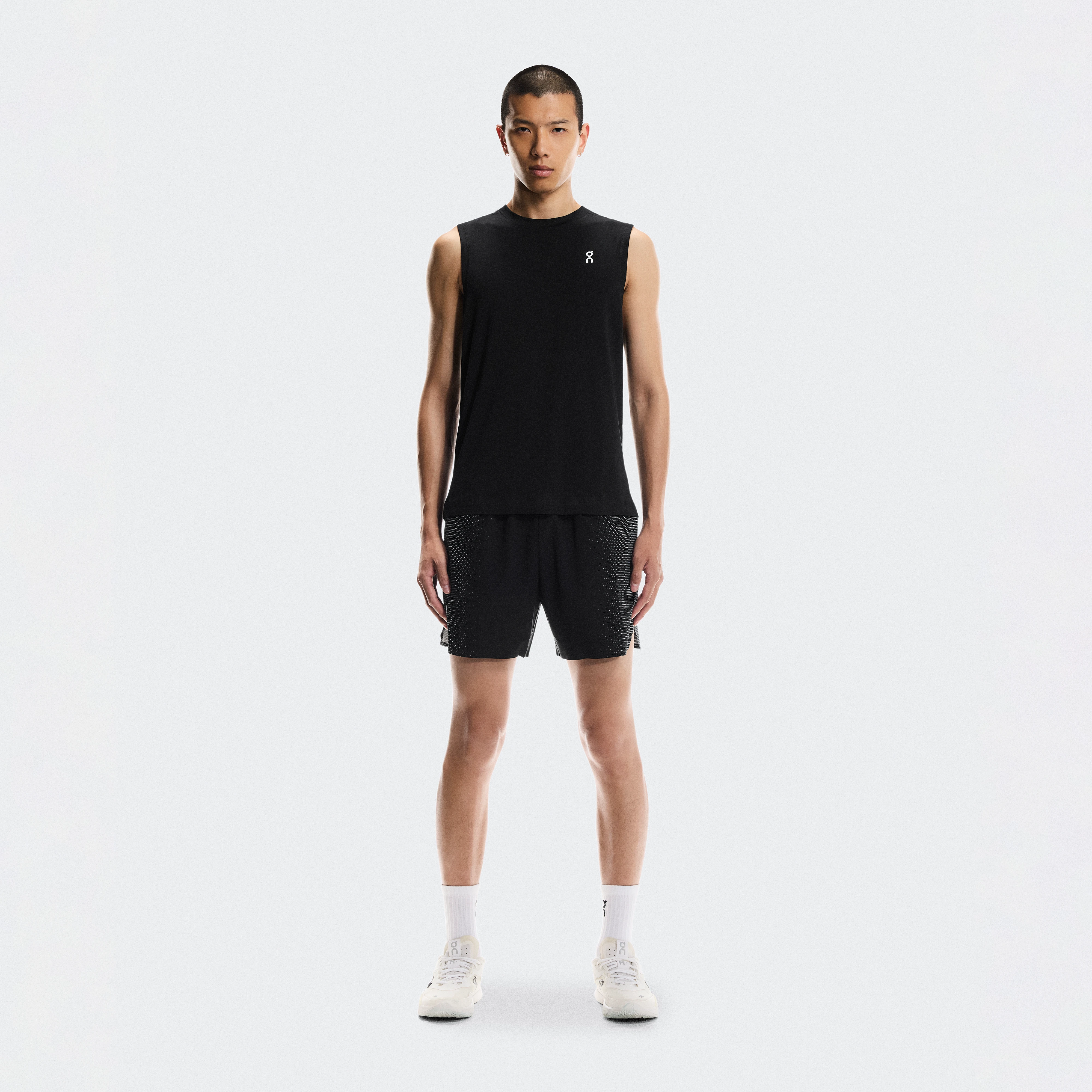 On Court Shorts Black Grey Men Men – Performance tennis, adjustable, lightweight Shorts
