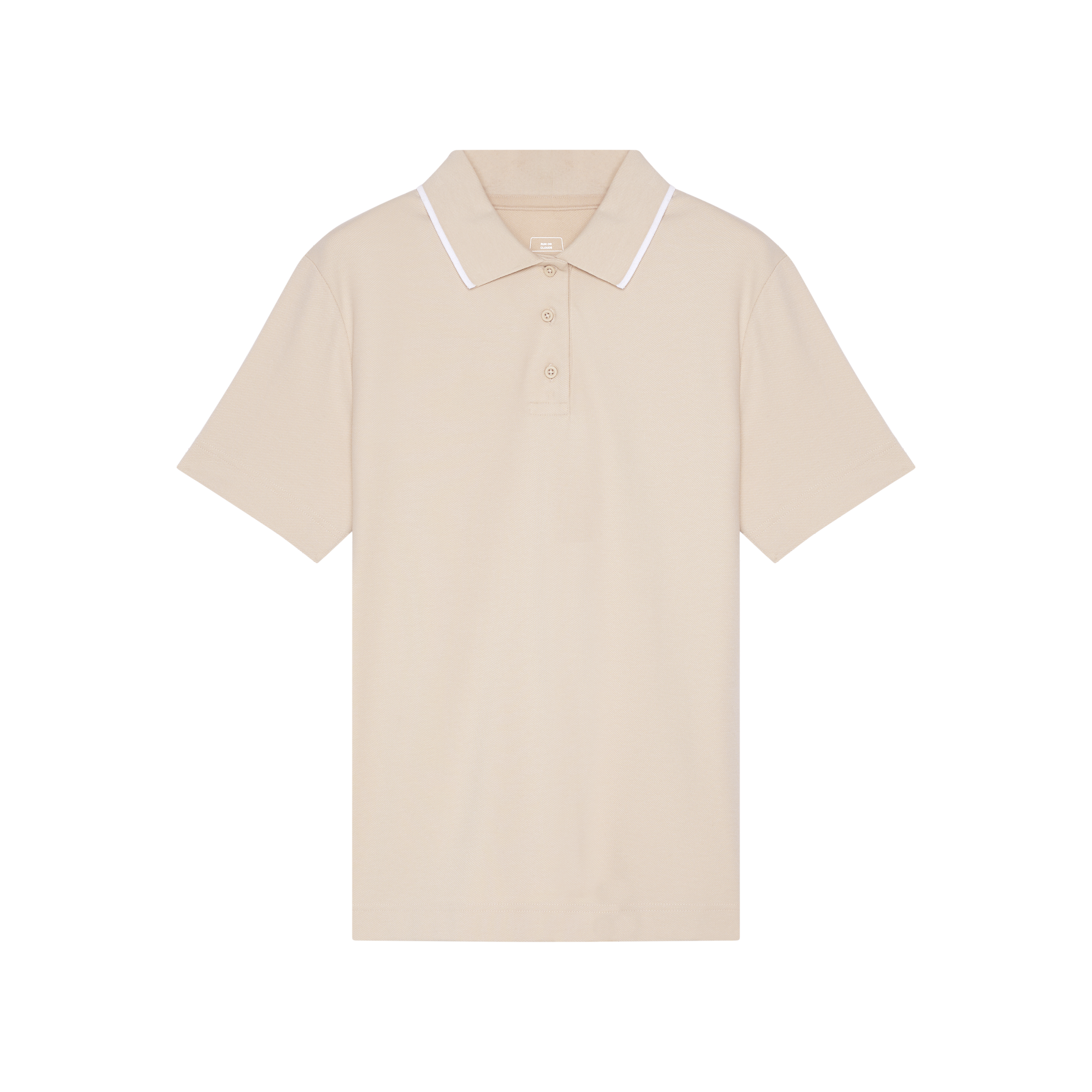 Courtside Polo Short-Sleeve Shirt in Sand/White
