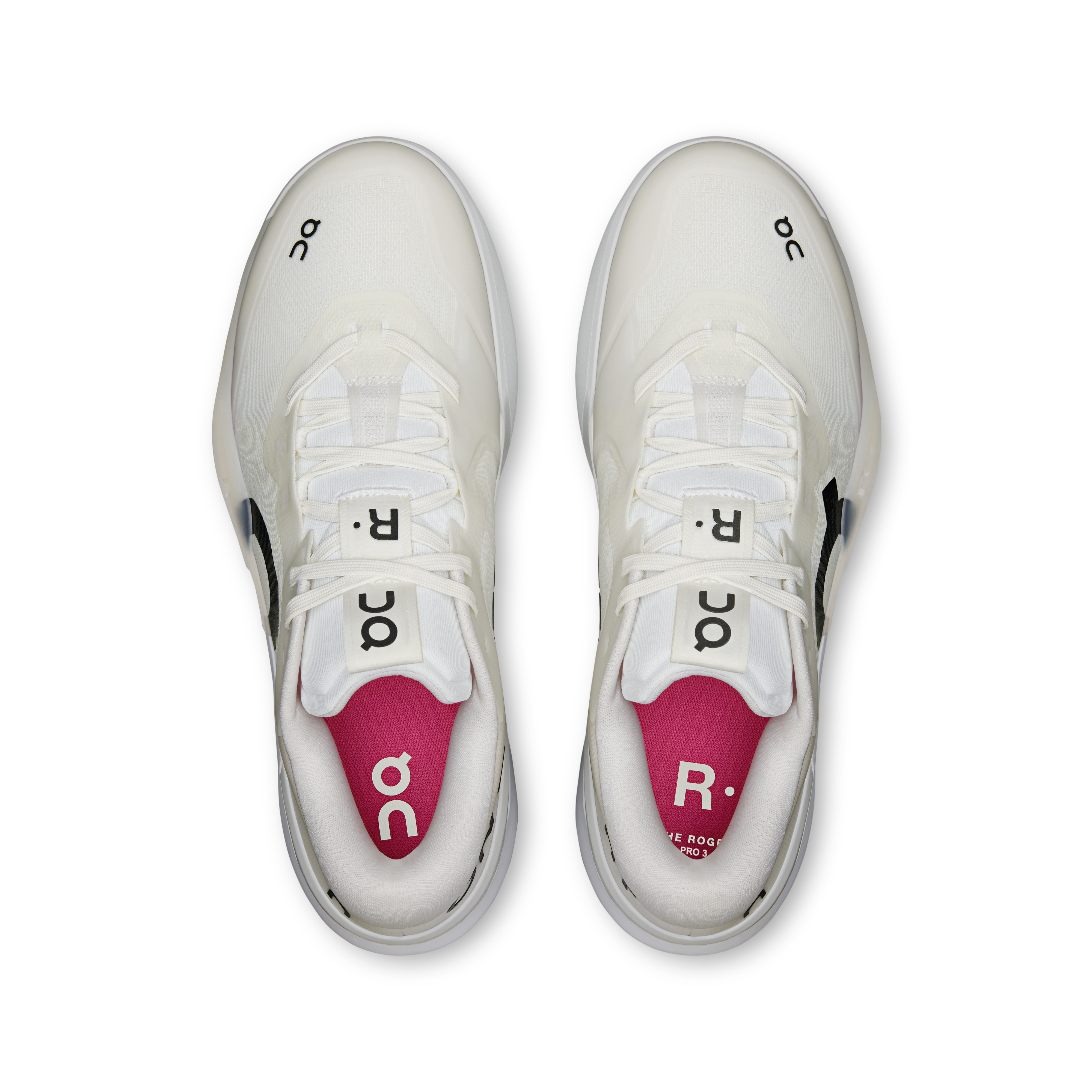 On THE ROGER Pro 3 White & Pink Men Tennis Shoes