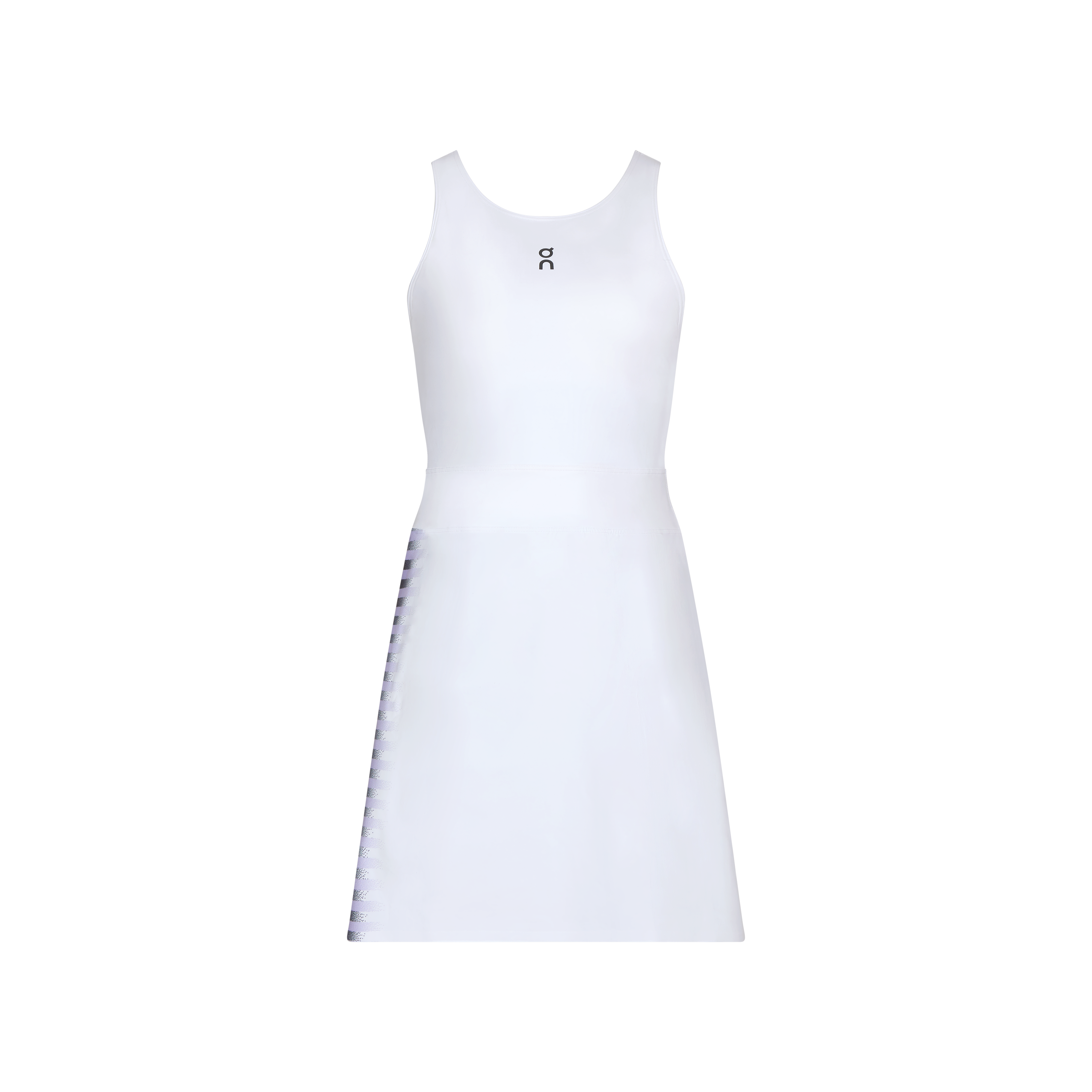 Court Dress Split Edge in White/Black