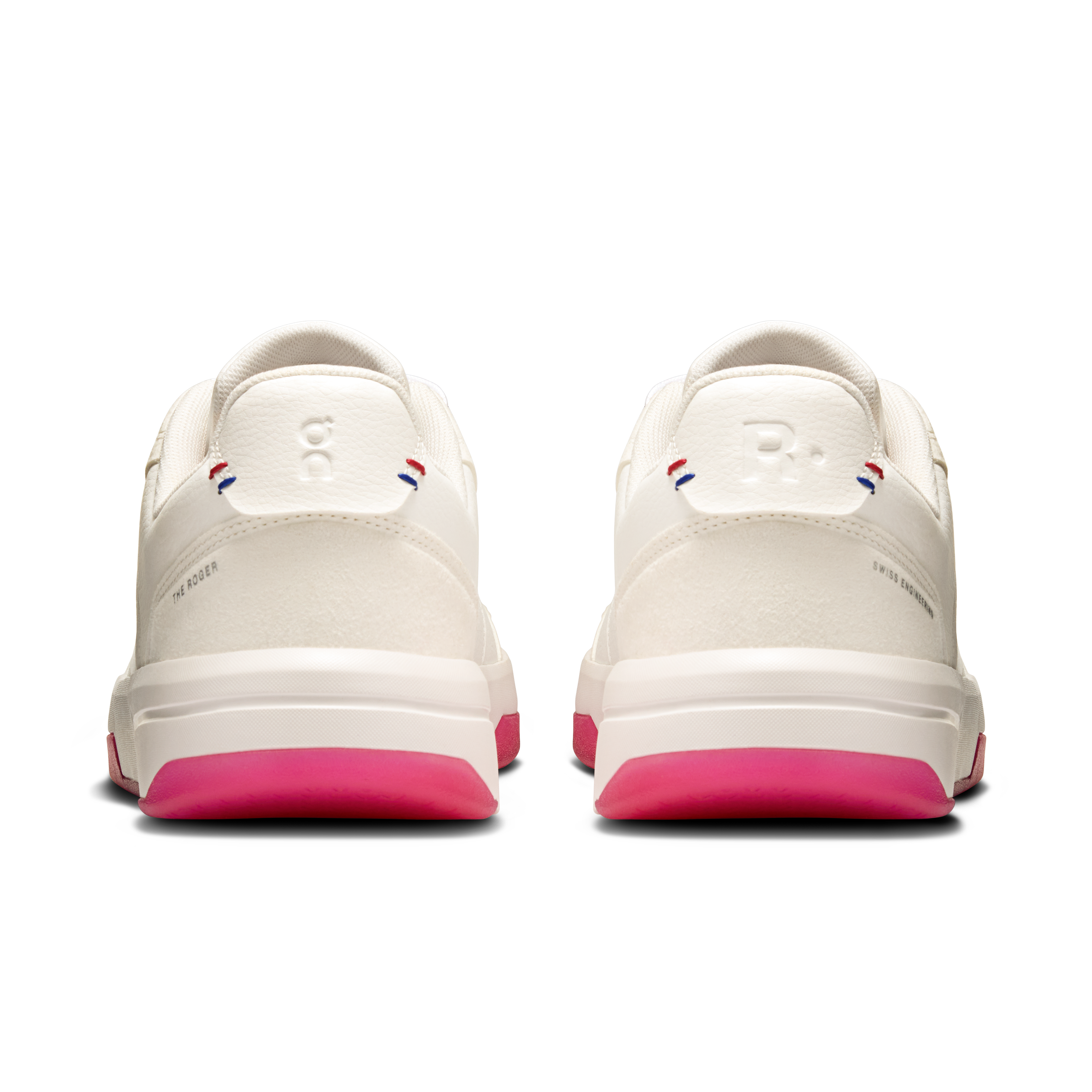 On THE ROGER Clubhouse White & Grenadine Men Tennis Shoes