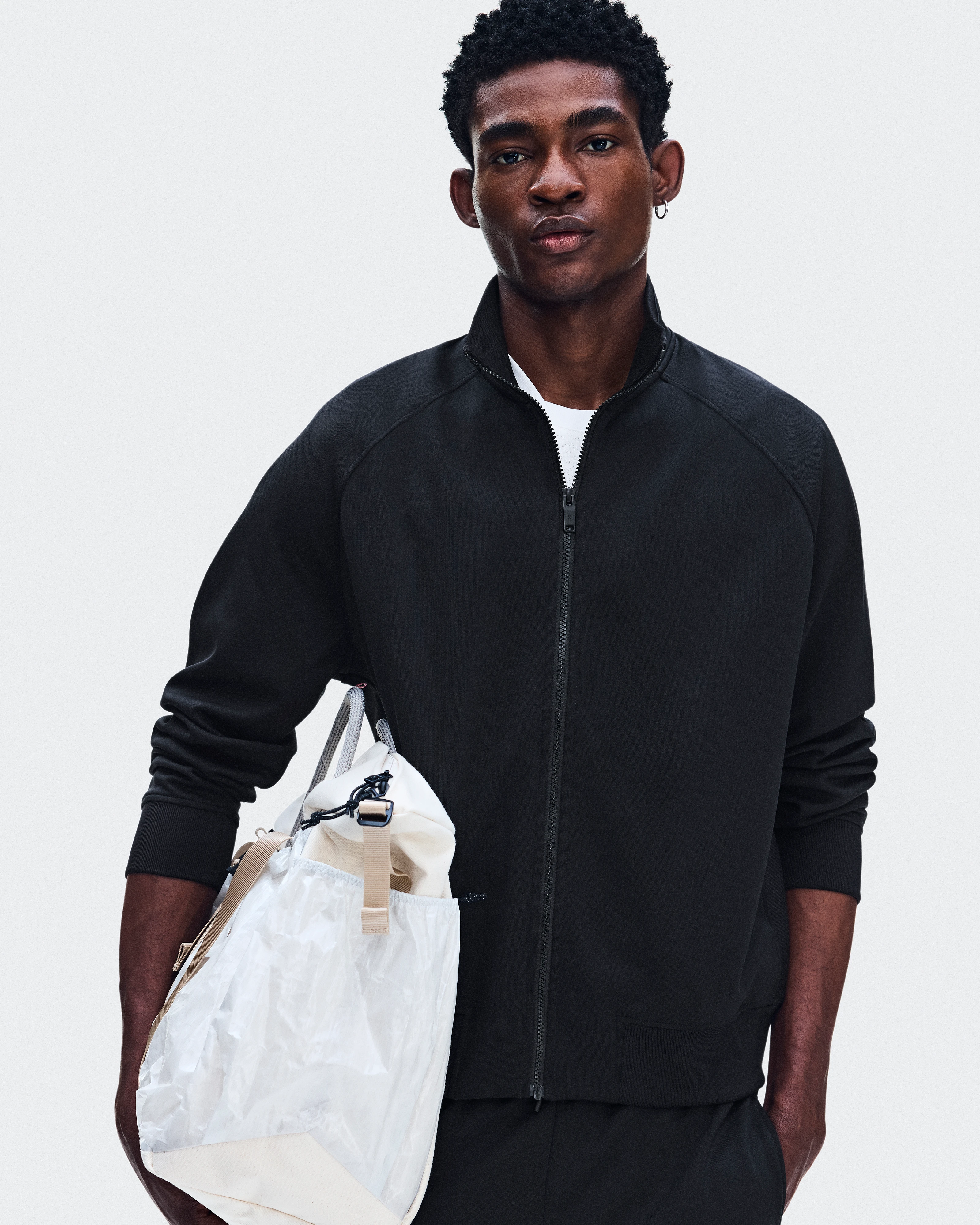 On Courtside Full-Zip Black Men Jackets