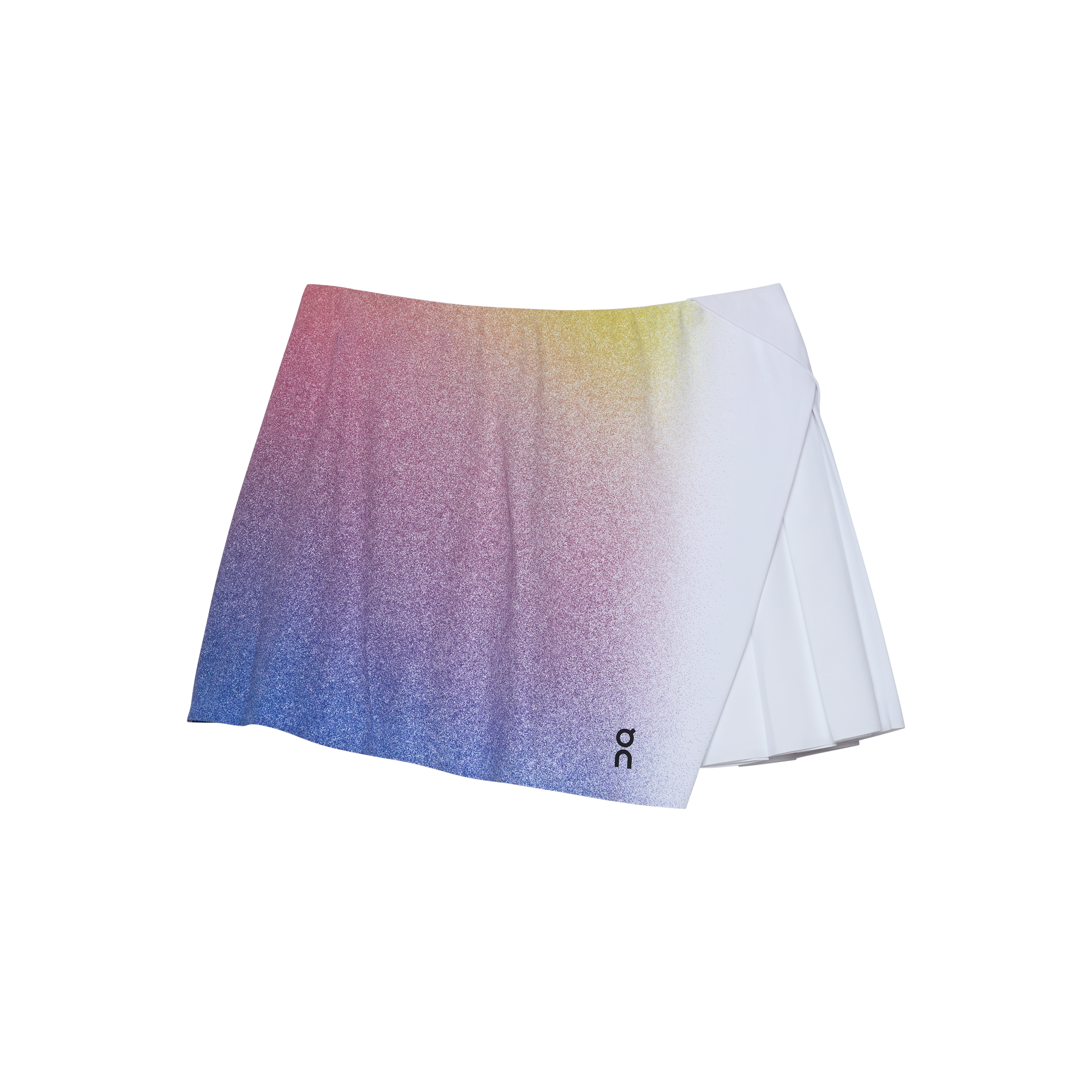 Court Skirt Side Pleat in White/Indigo