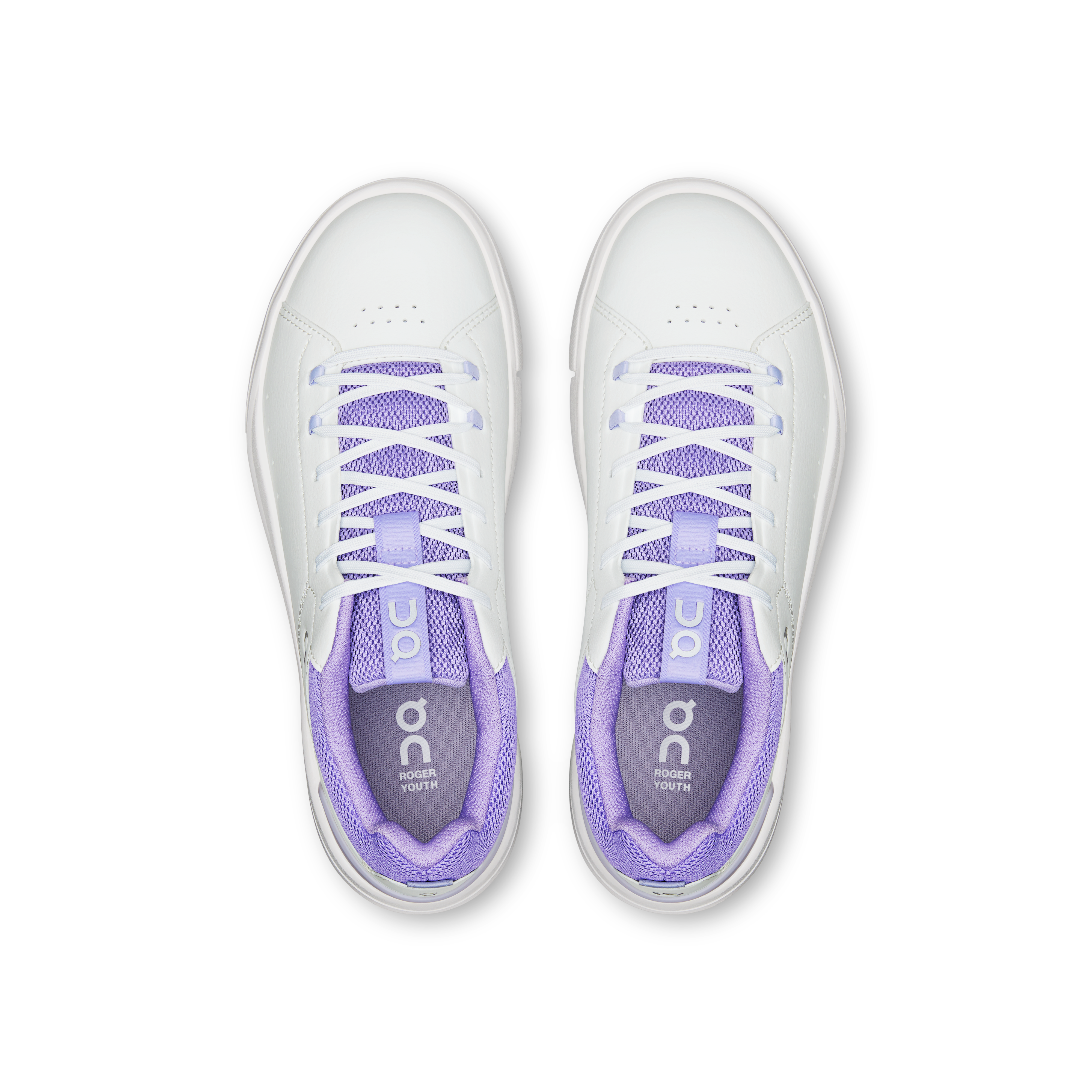 On THE ROGER Youth White & Bloom Youth Tennis Shoes