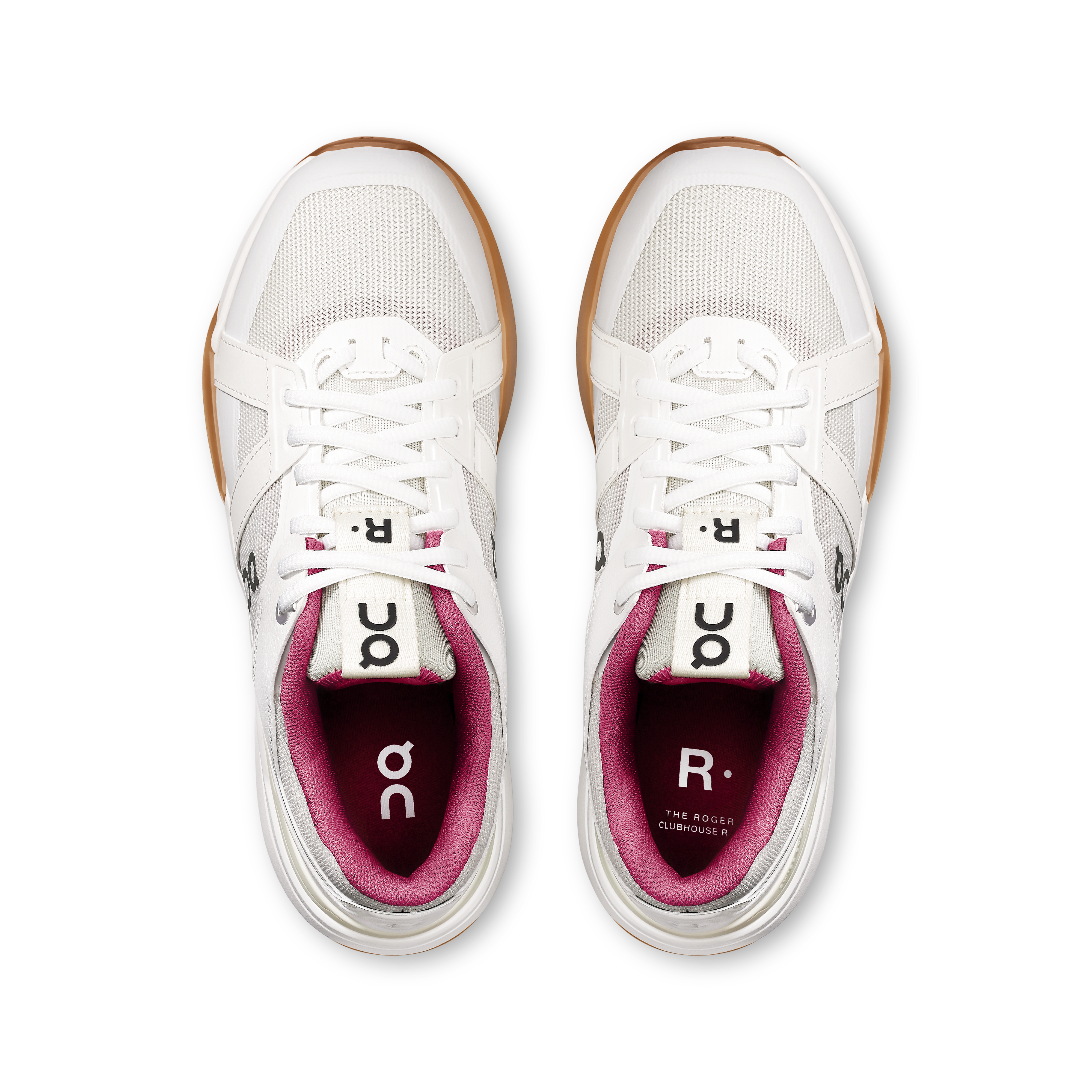 On THE ROGER Clubhouse Pro Ivory & Grenadine Women Tennis Shoes