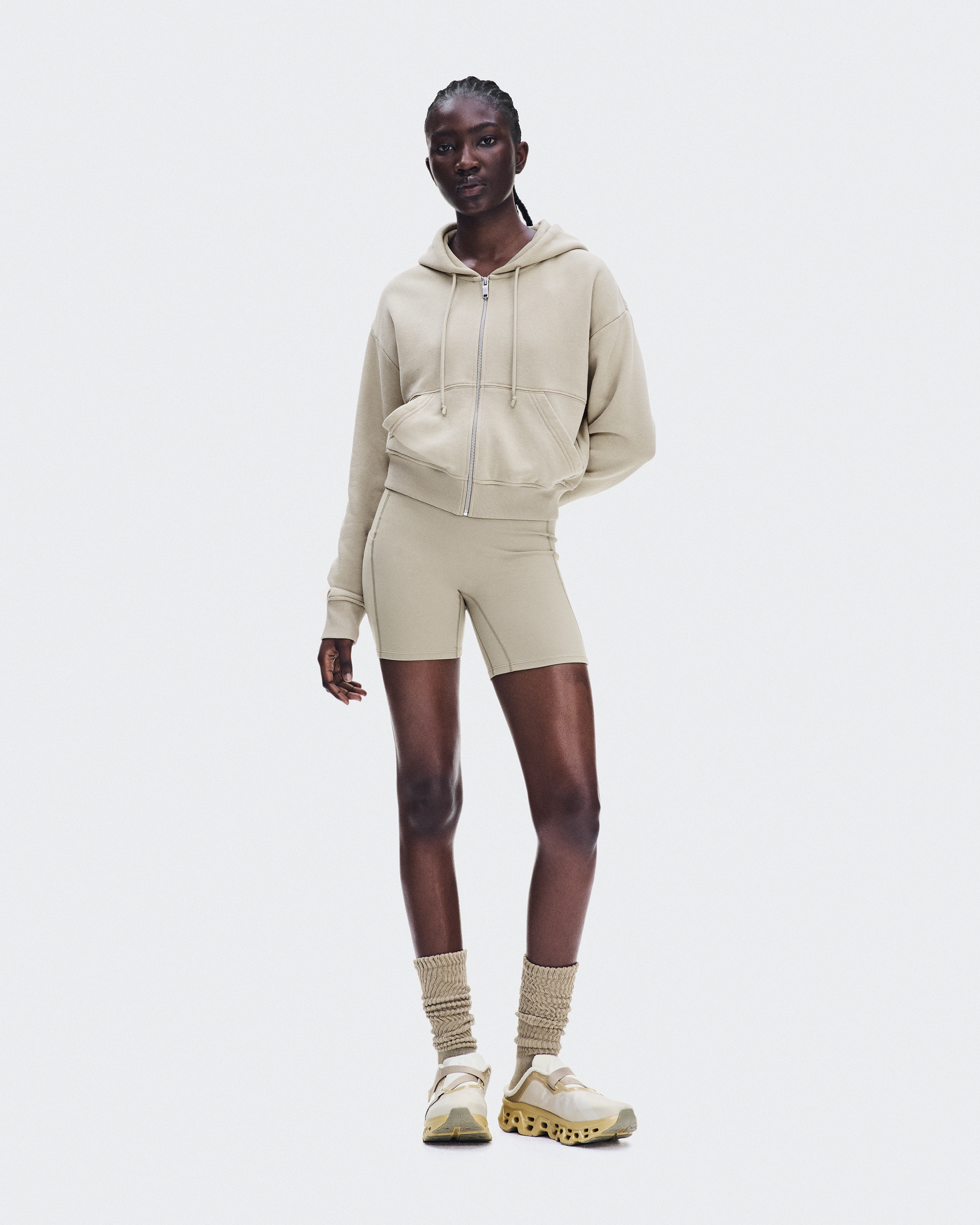 Women's Club Collective Full Zip Hoodie FKA | Beige | On Monaco