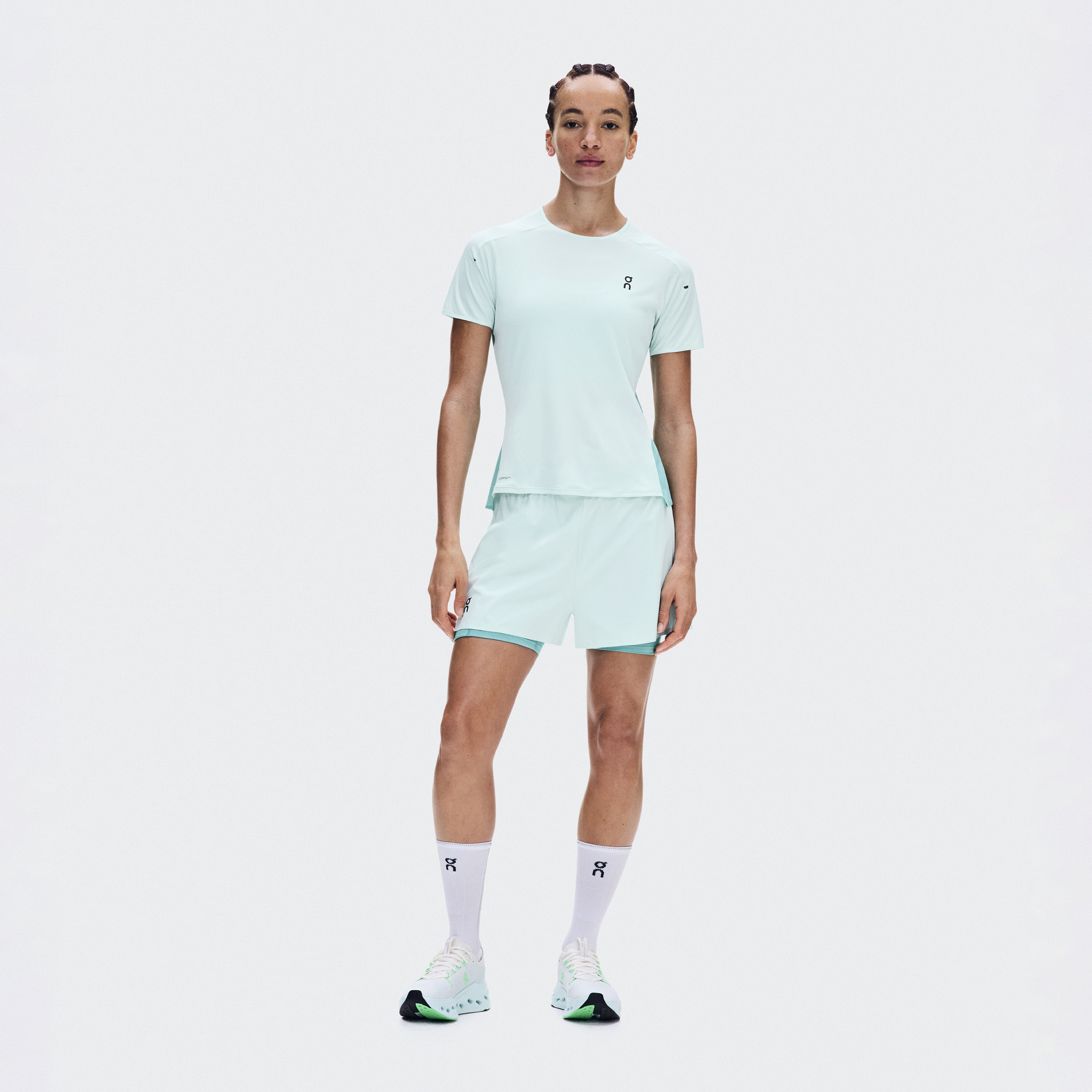 Performance-T Short-Sleeve Shirt in Flurry/Aquamarine