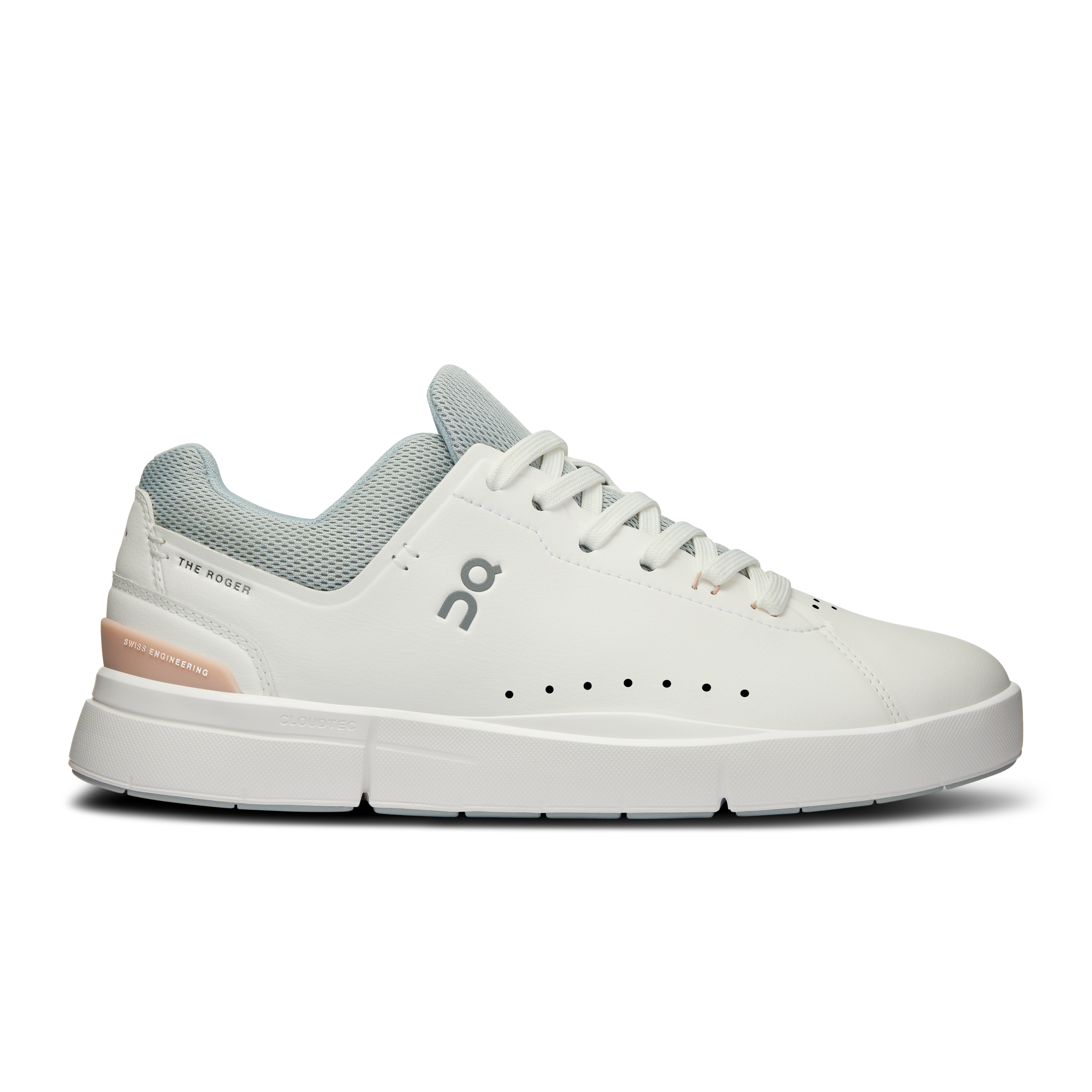 THE ROGER Advantage Lifestyle Shoe in White/Rosehip