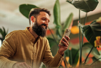 Man using phone