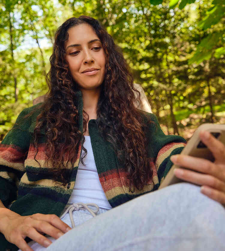 Woman Looking at Phone