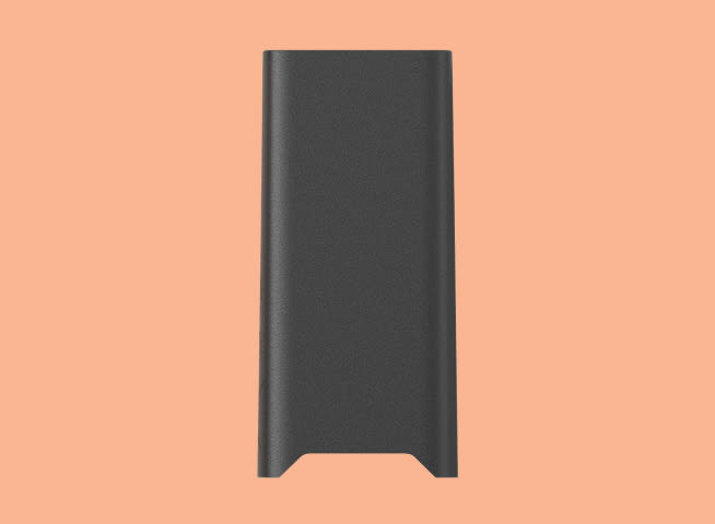 JUUL2 pod shown against peach background