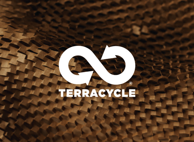 TerraCycle® logo against brown background