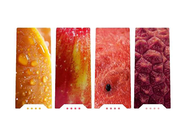 JUUL2 pods shown in Apple, Lychee, Mango, and Watermelon