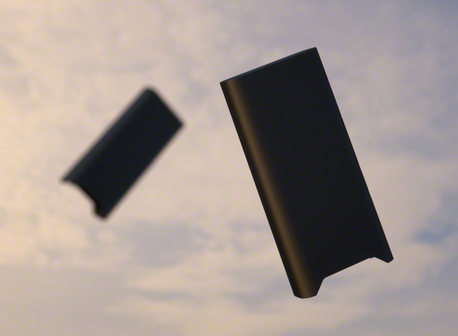 JUUL2 pods floating in clouds.