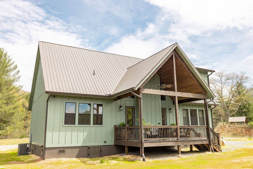 Back and porch of Chadwell home.
