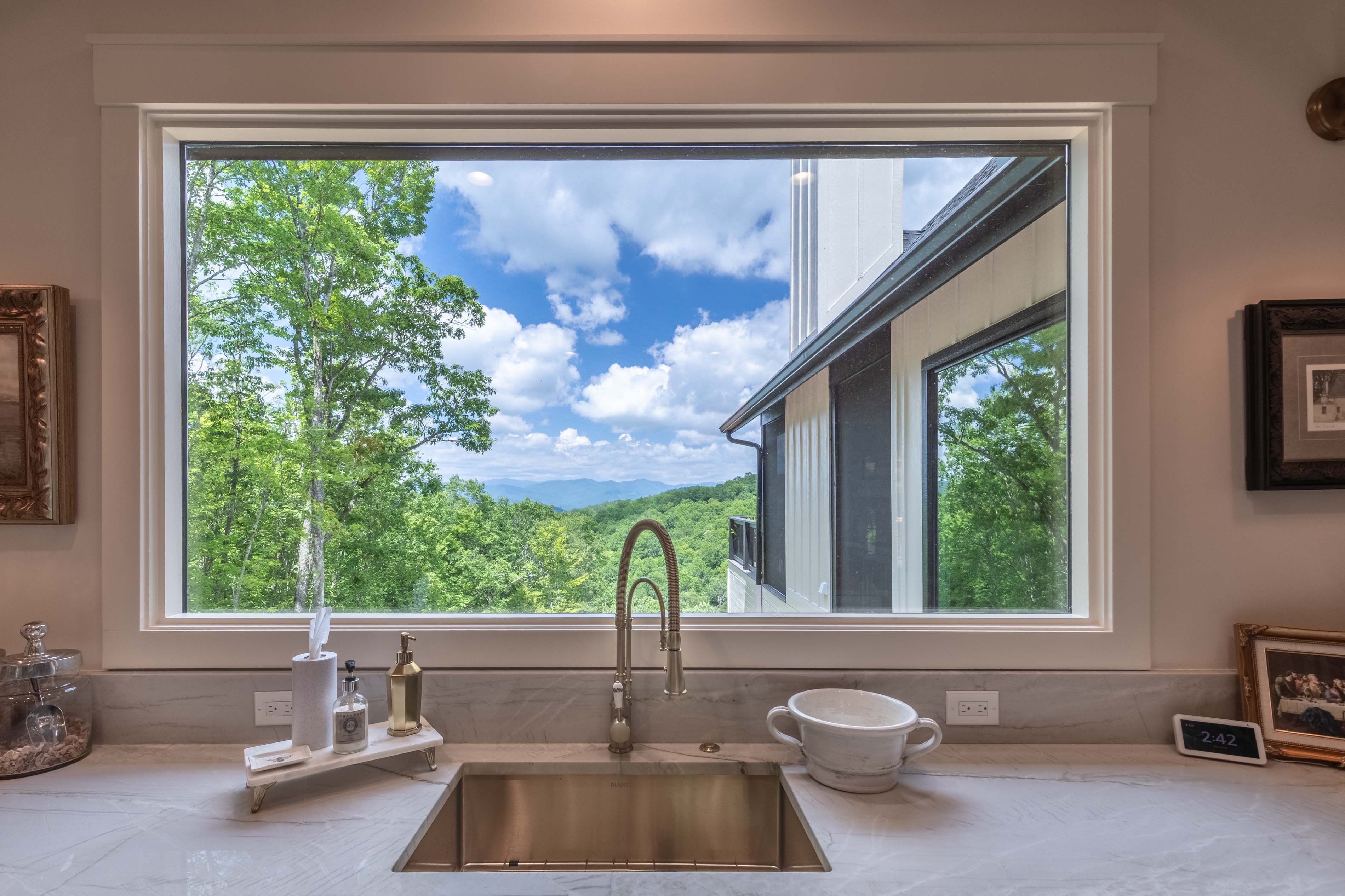 Kitchen view in the Flemming home in Glenville, NC