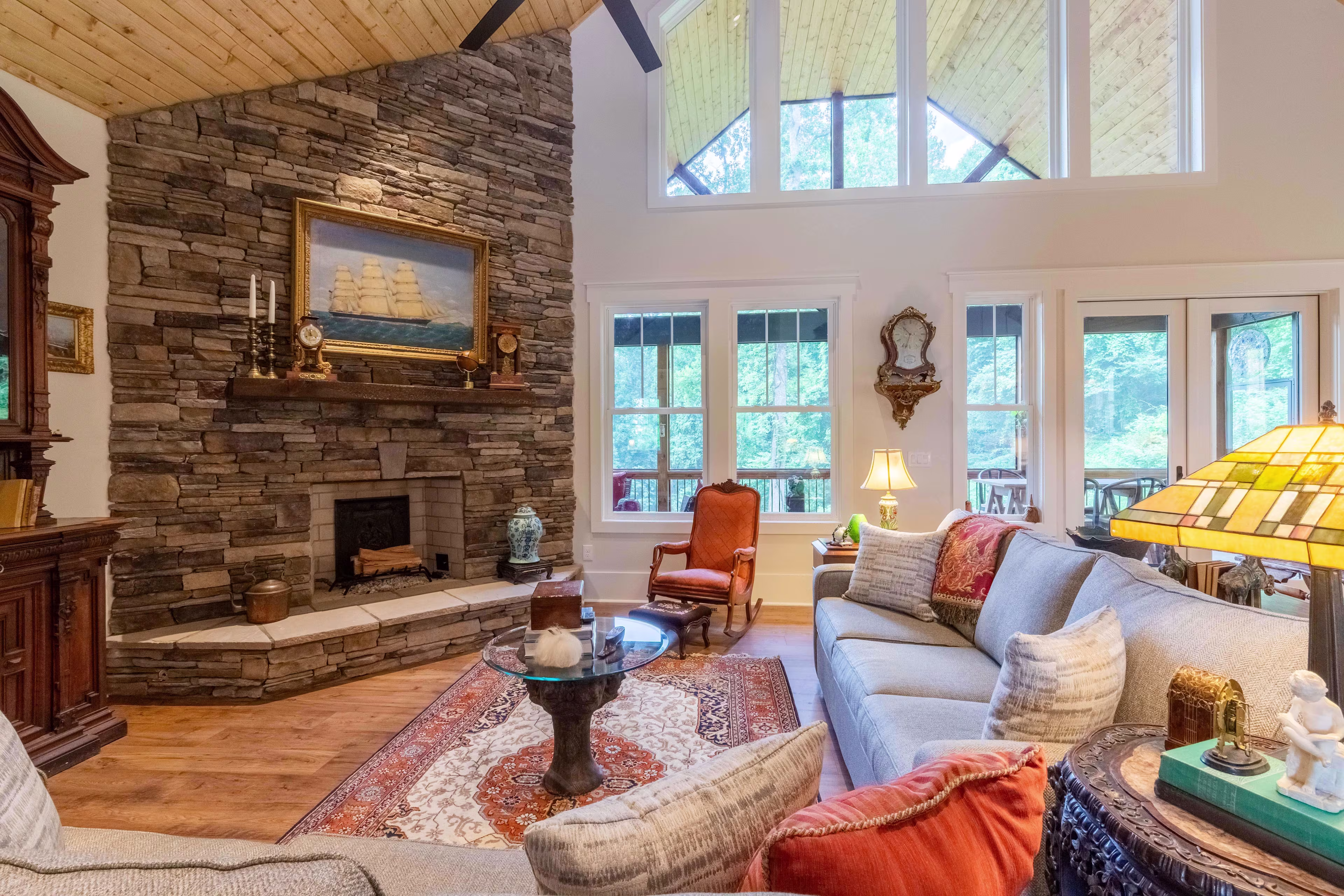 Living Room in Leite Home in Asheville. 