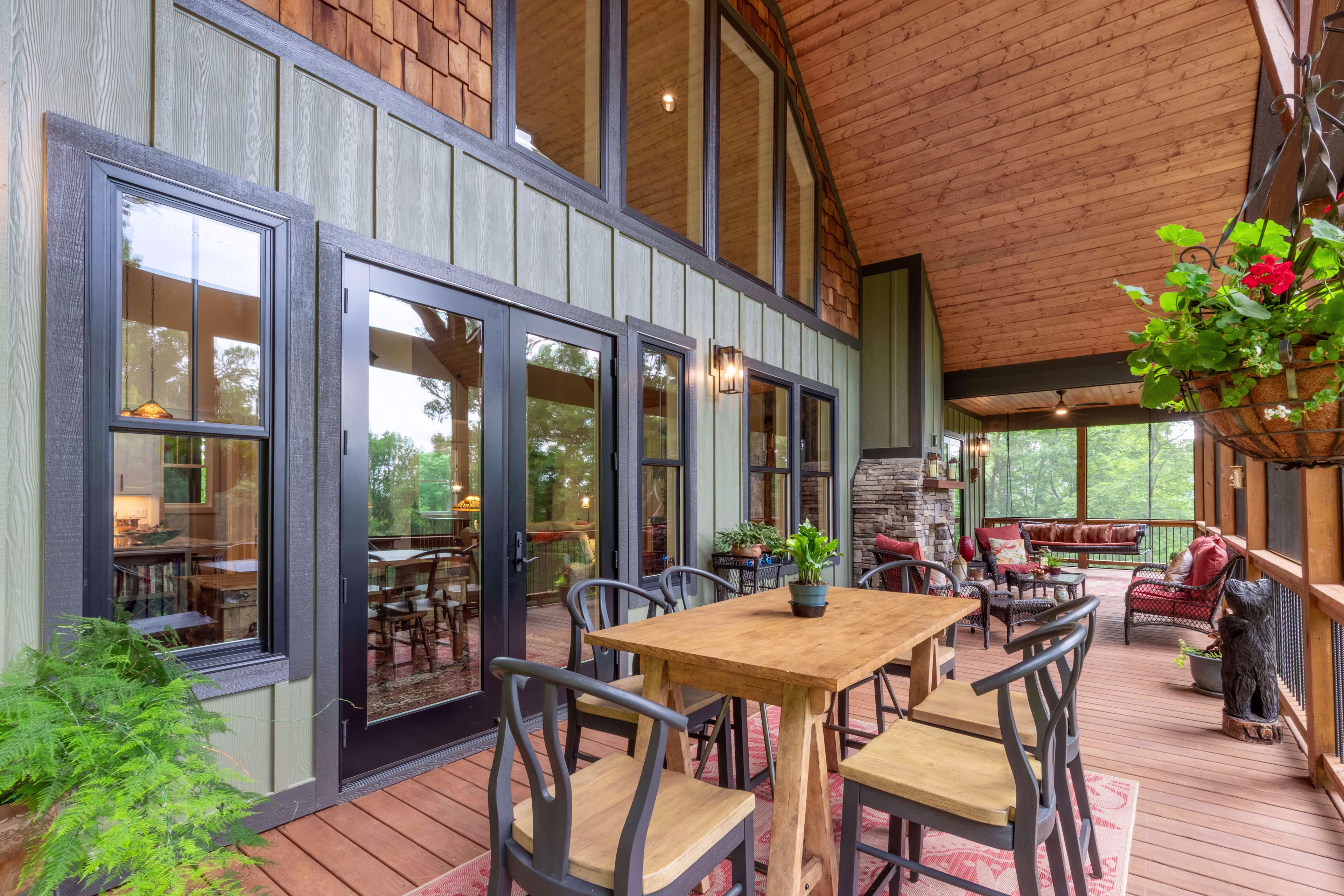 Exterior porch of Leite home in Asheville.
