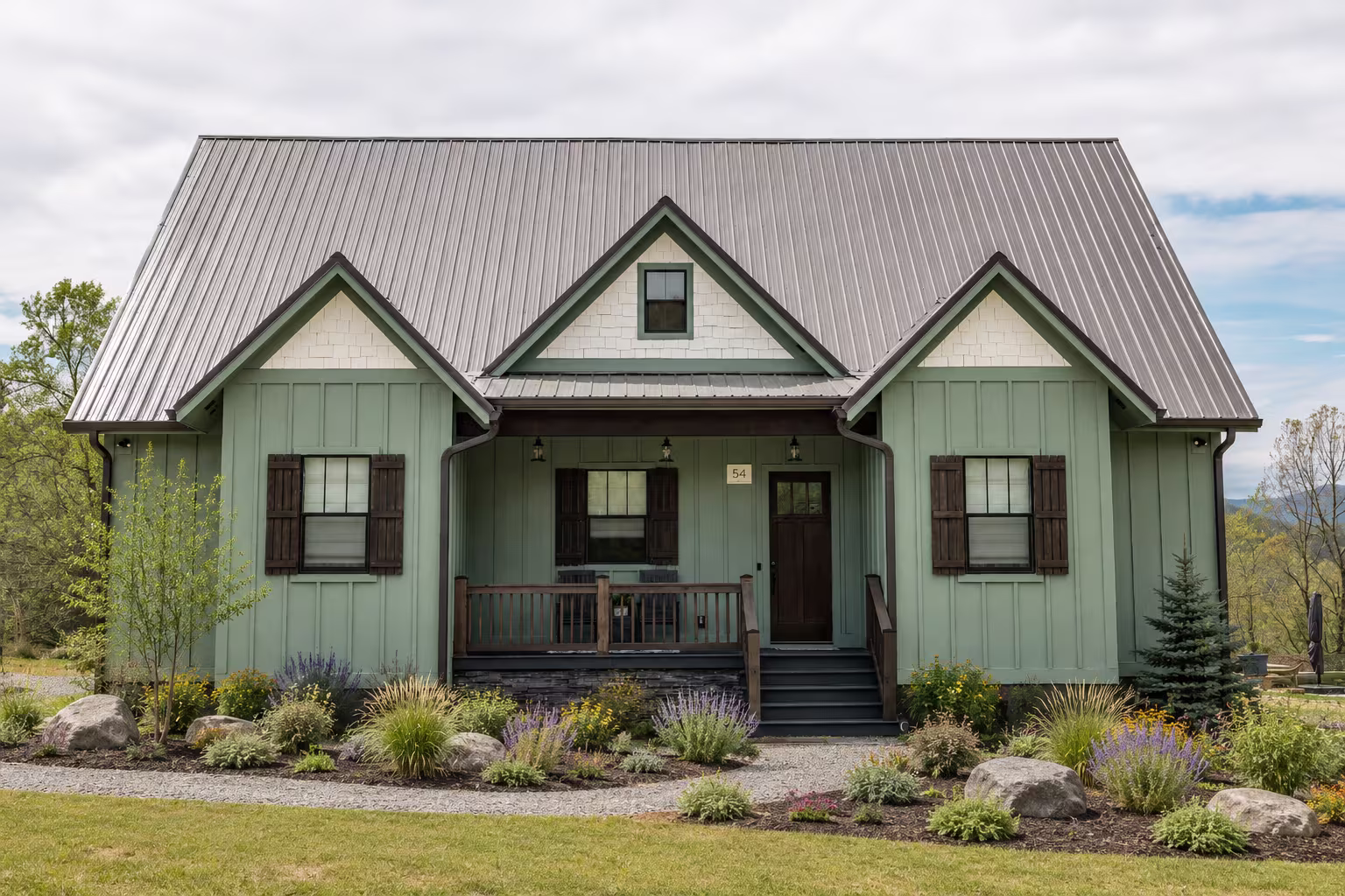 The front view of the Chadwell home in Cullowhee.