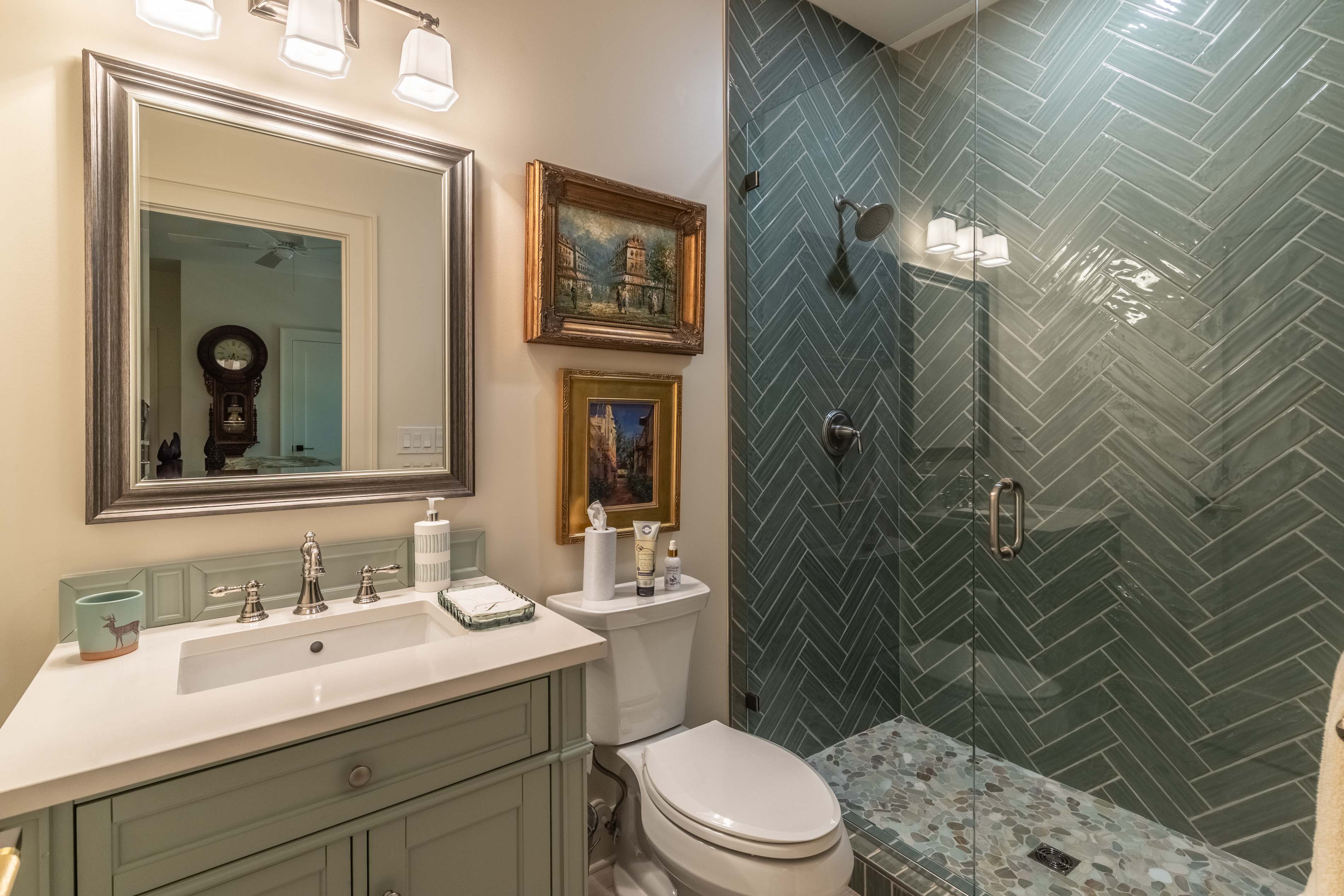 Bathroom in the Flemming home in Glenville