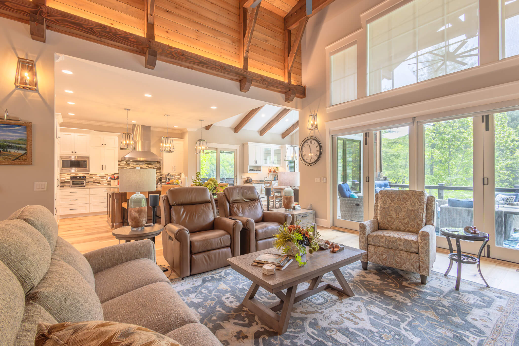 Completed Sundog Homes custom home for the Jebbett family in Tuckasegee's Bear Lake Reserve community. 