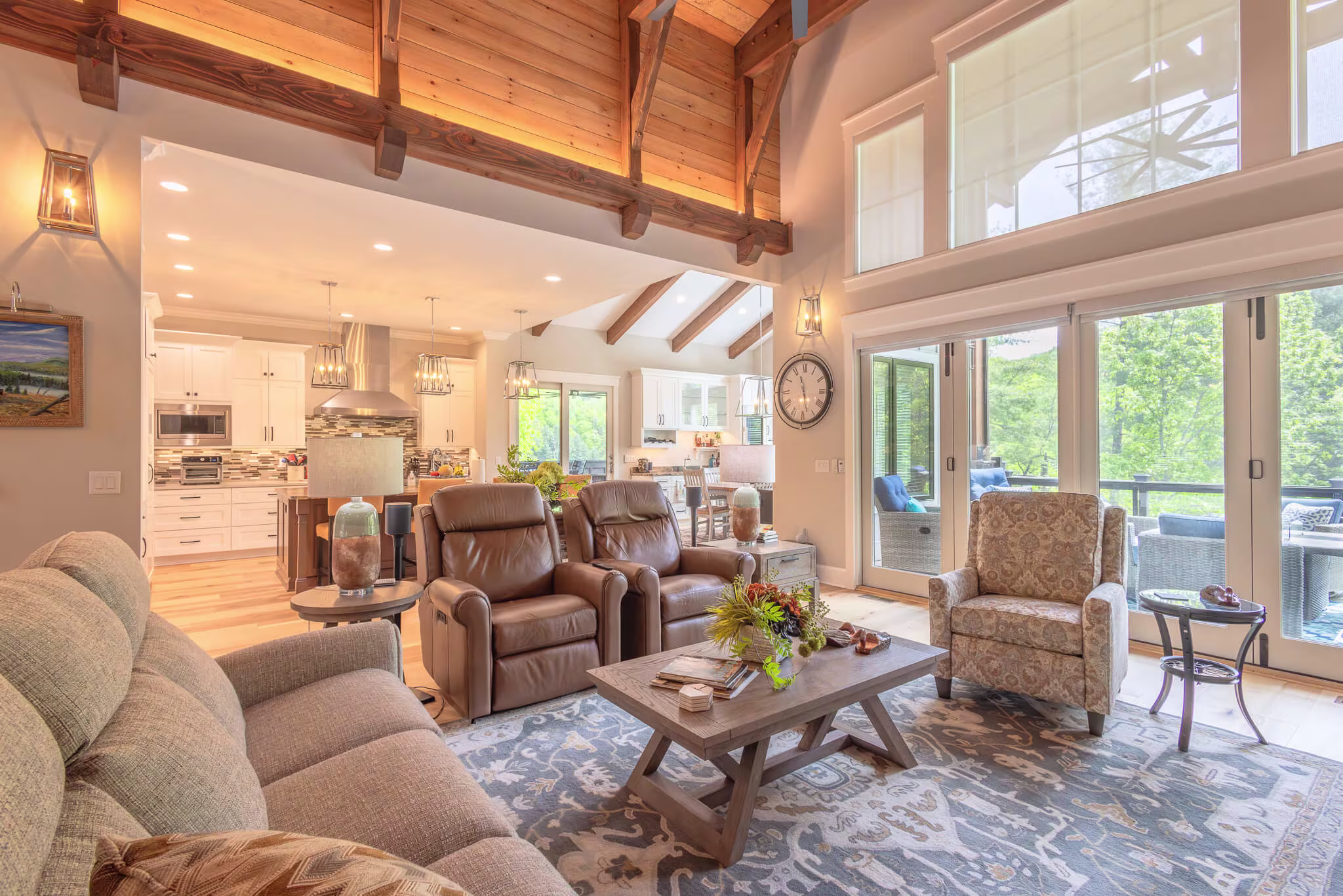 Completed Sundog Homes custom home for the Jebbett family in Tuckasegee's Bear Lake Reserve community. 