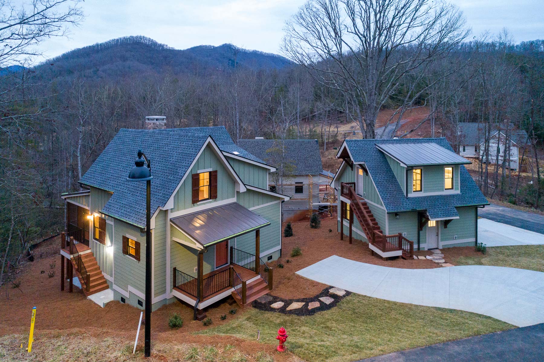 Custom home built in Cullowhee River Club
