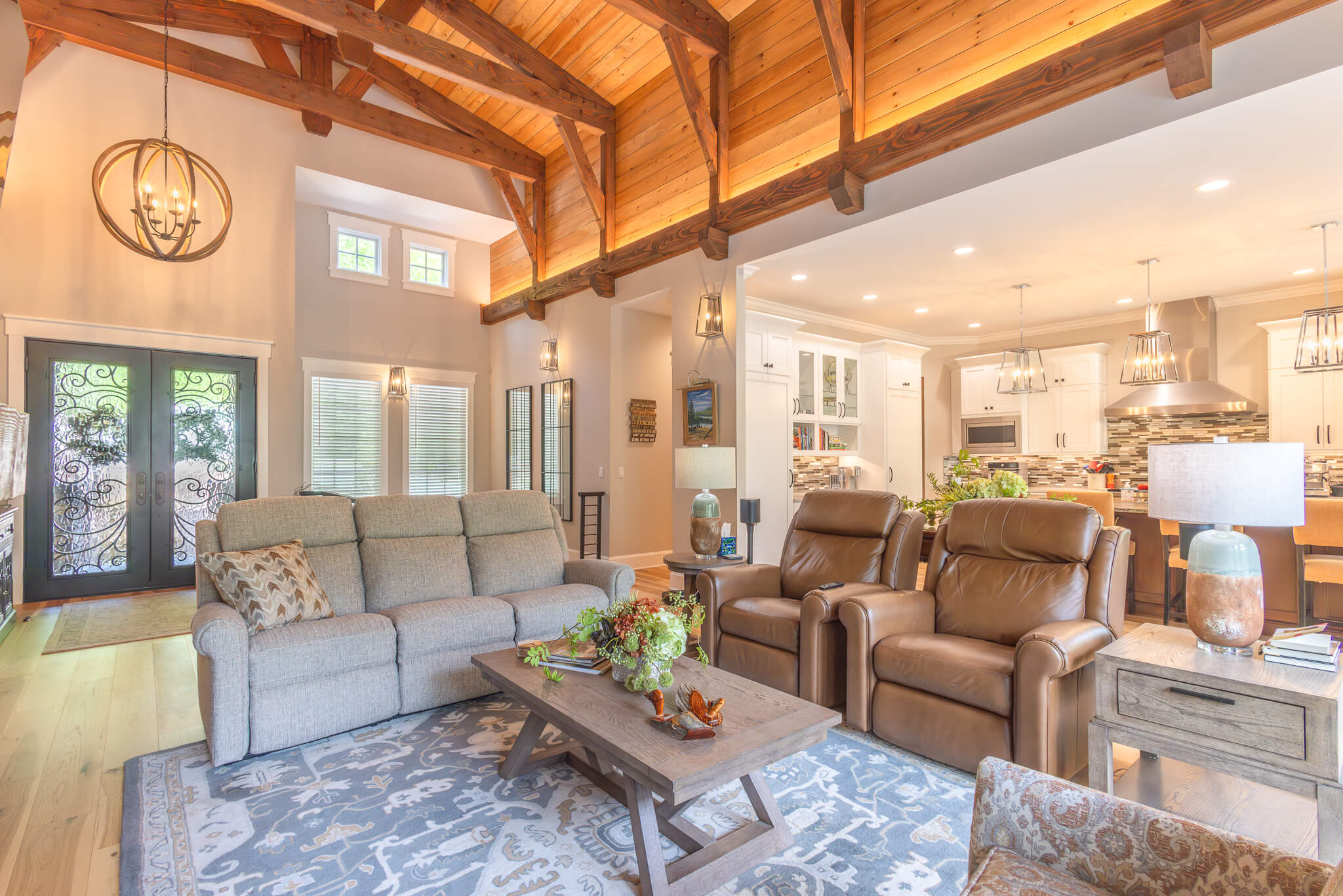 Completed Sundog Homes custom home for the Jebbett family in Tuckasegee's Bear Lake Reserve community. 