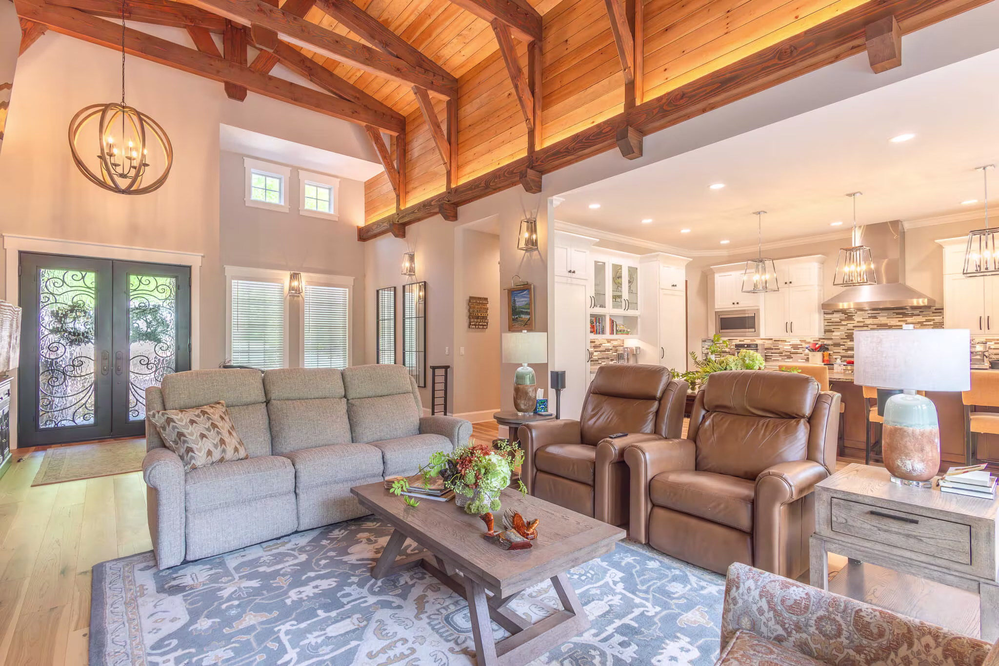 Completed Sundog Homes custom home for the Jebbett family in Tuckasegee's Bear Lake Reserve community. 