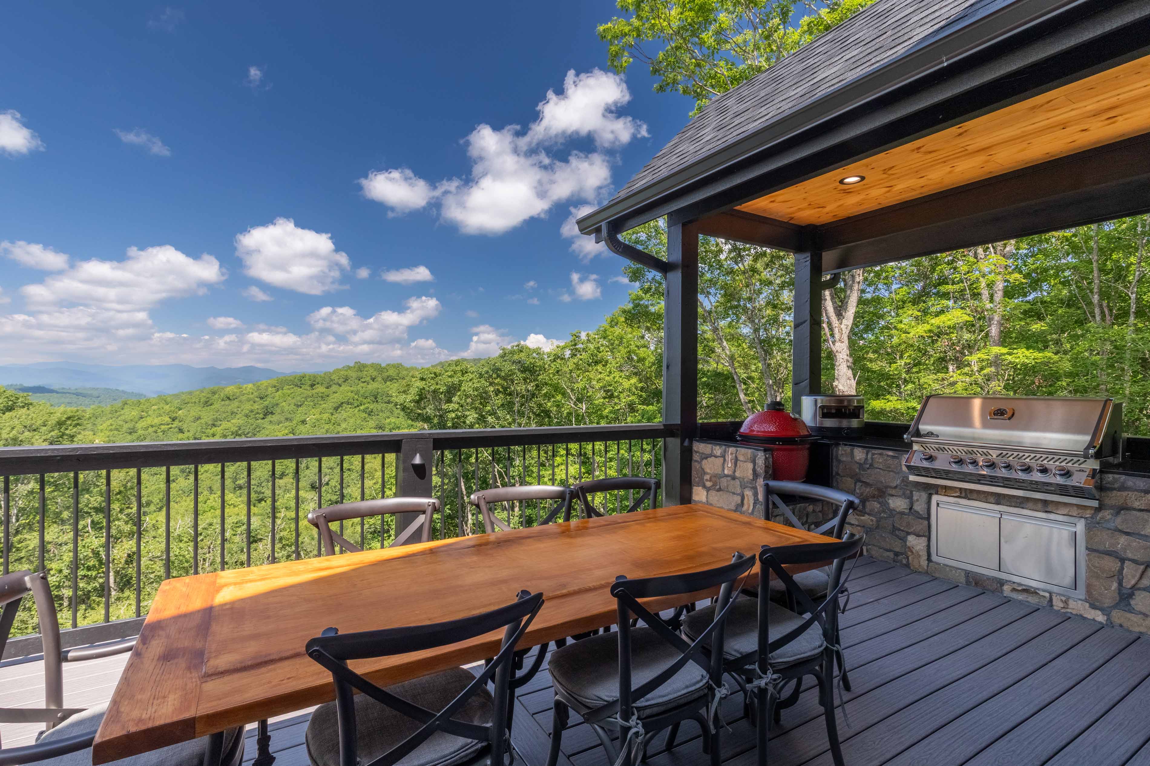 The back patio of the Flemming home in Glenville, NC. 