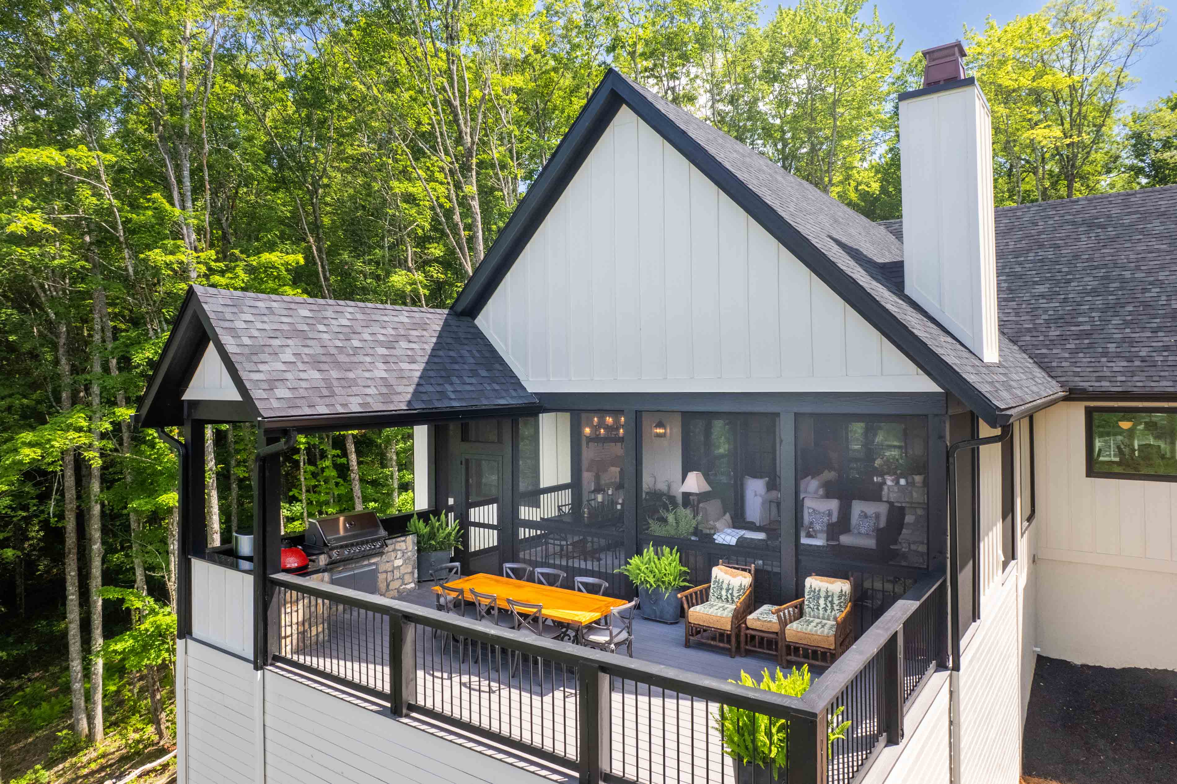 The back of the Flemming home in Glenville, NC. 