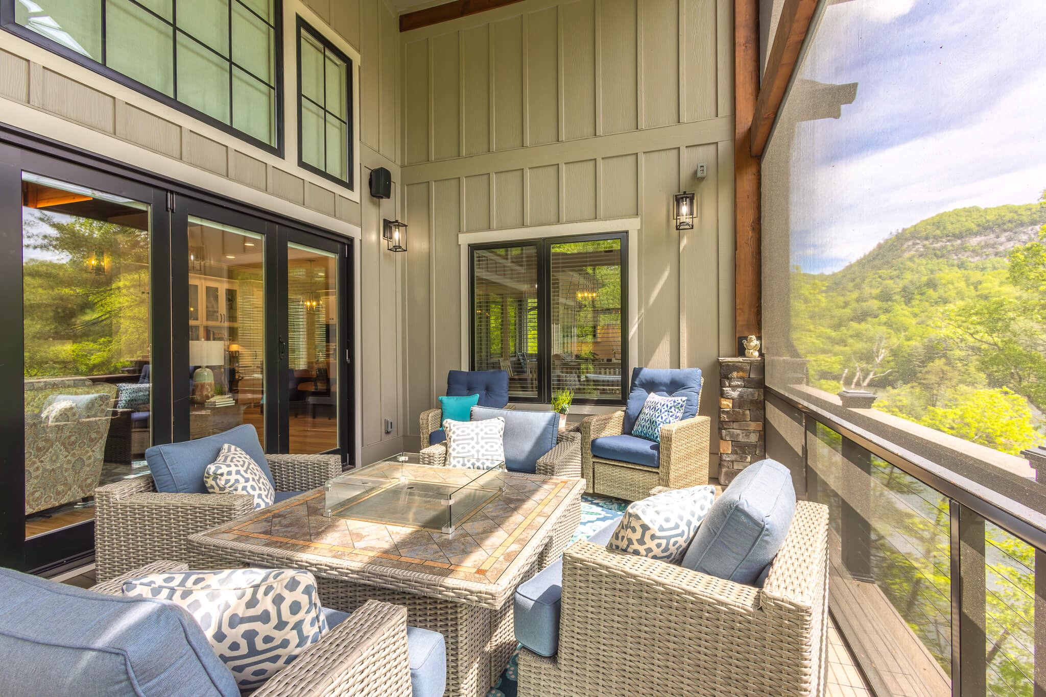 Completed Sundog Homes custom home for the Jebbett family in Tuckasegee's Bear Lake Reserve community. 