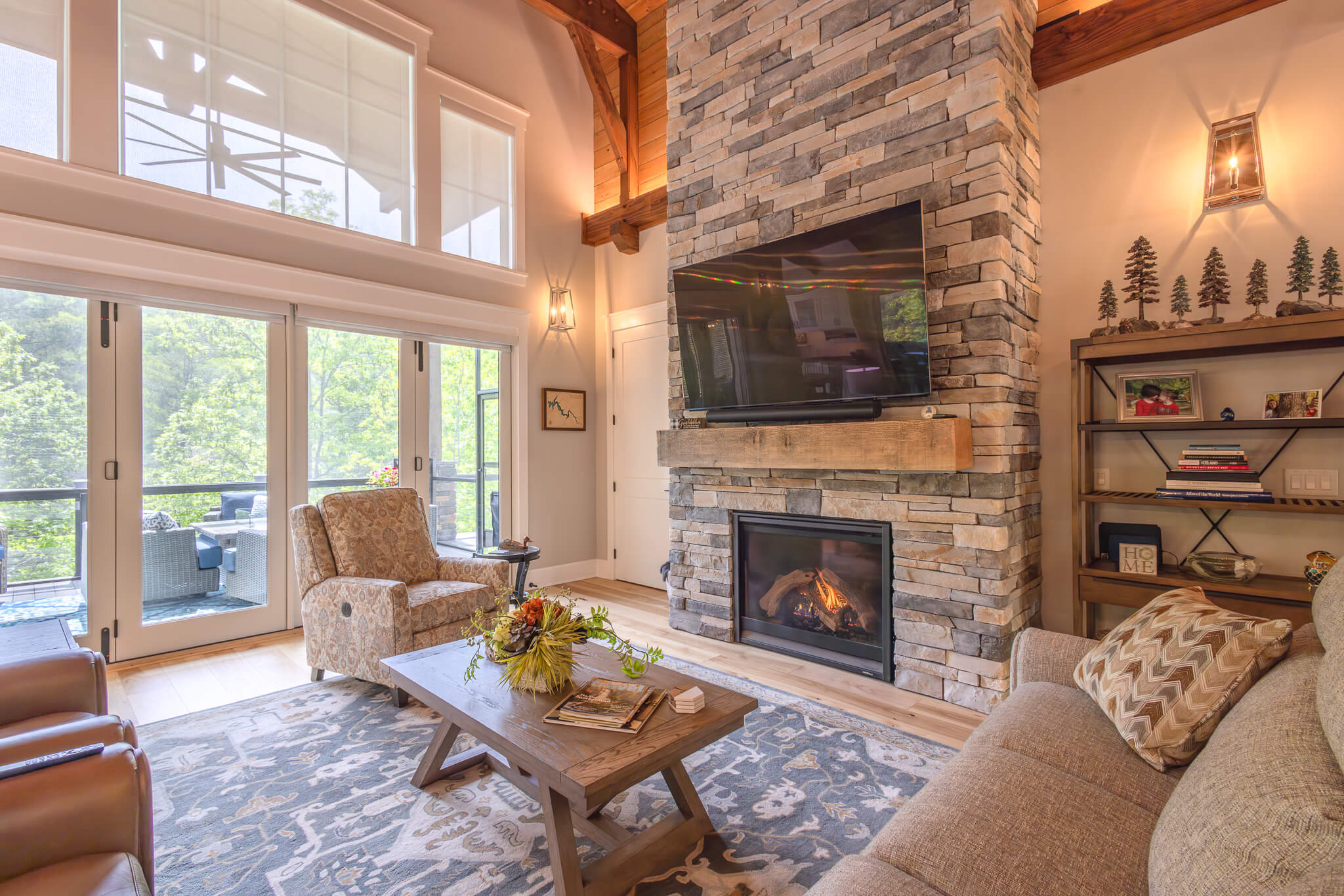 Completed Sundog Homes custom home for the Jebbett family in Tuckasegee's Bear Lake Reserve community. 