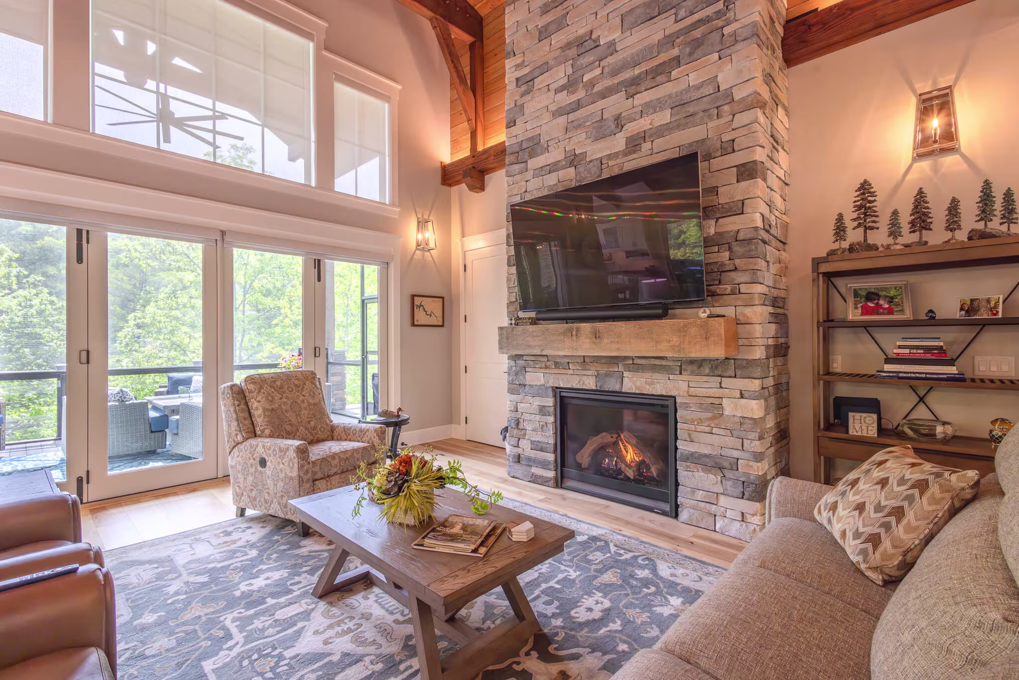 Completed Sundog Homes custom home for the Jebbett family in Tuckasegee's Bear Lake Reserve community. 