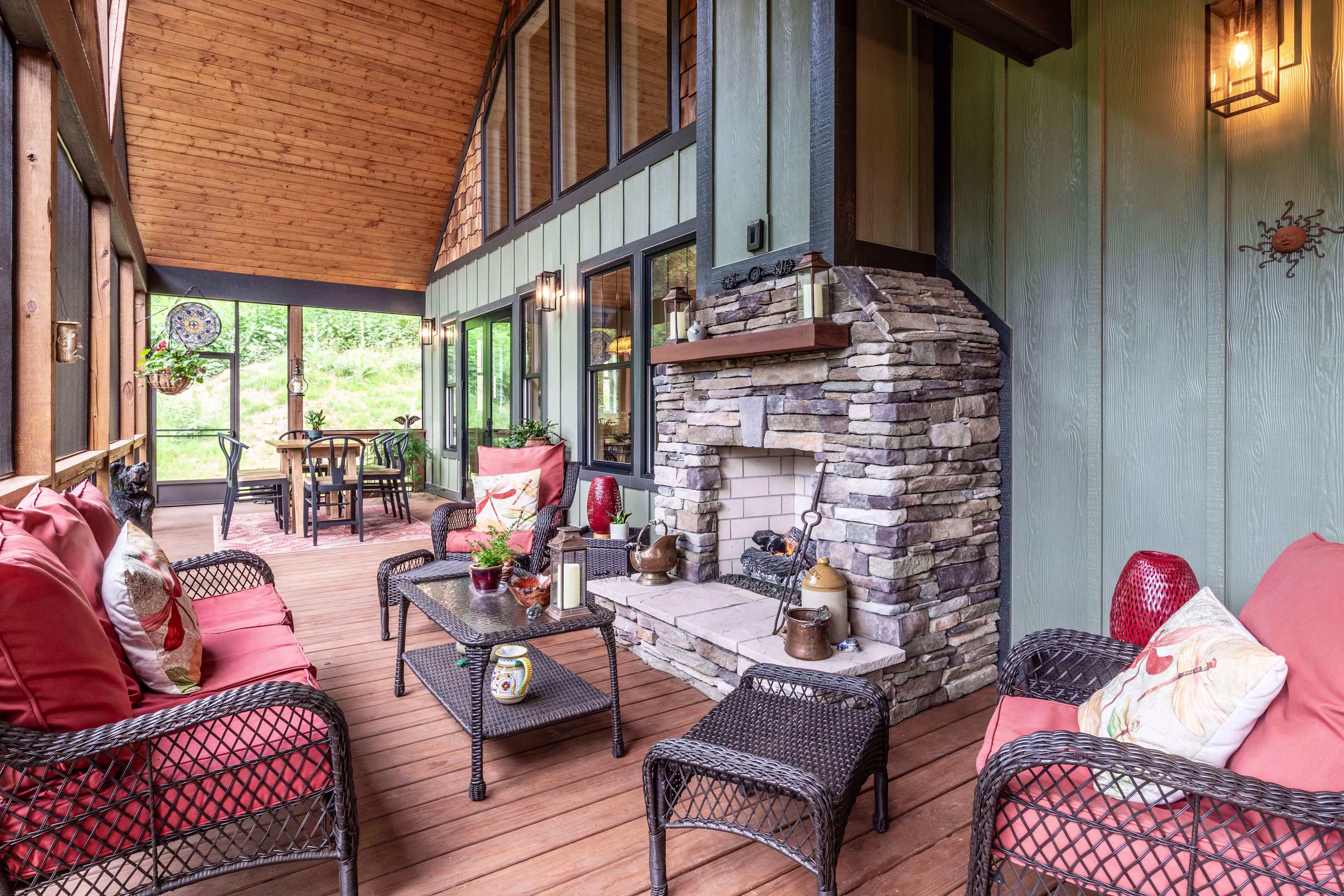 Exterior porch of Leite home in Asheville.