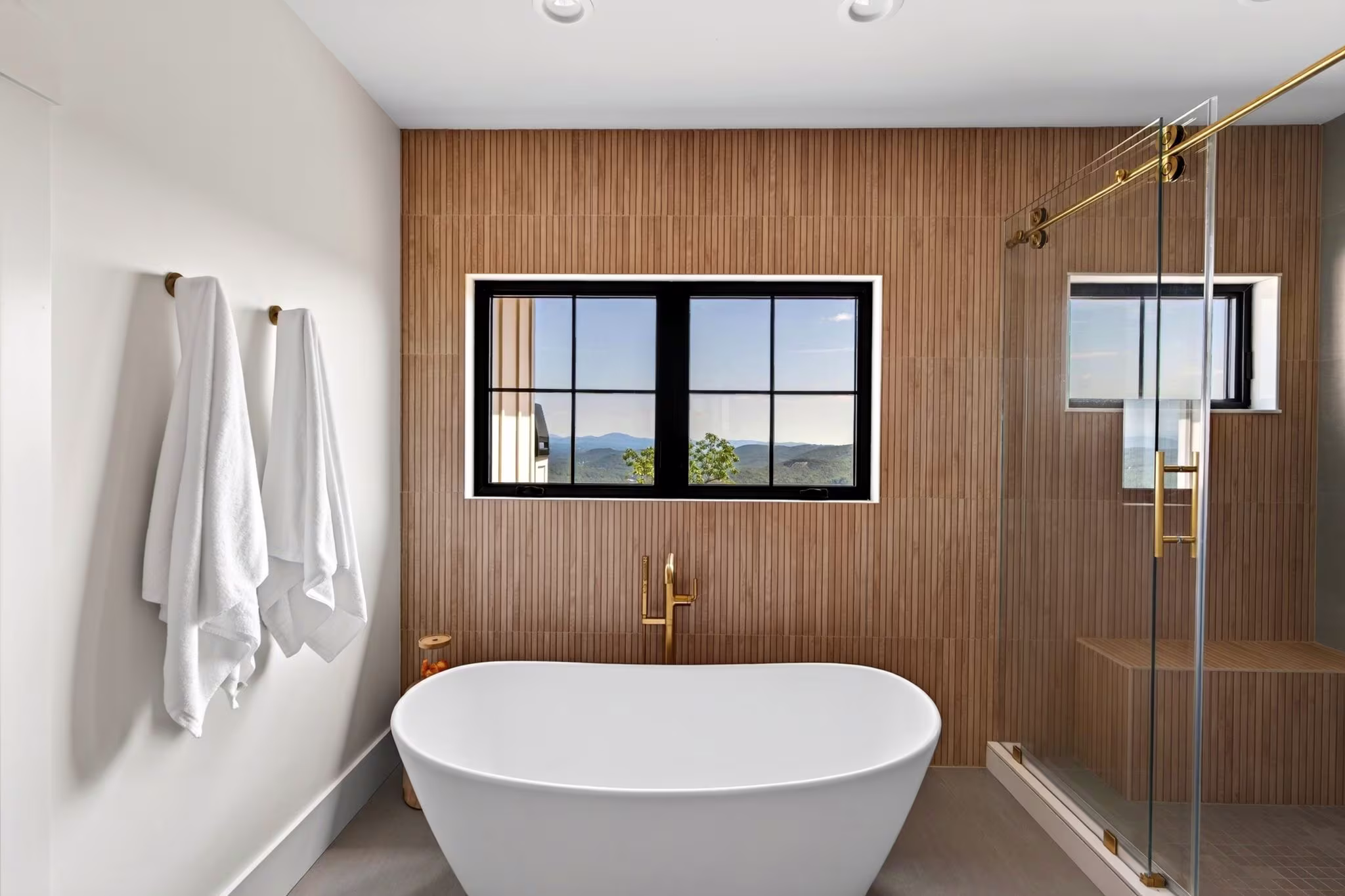 The primary bathroom of the Garbarino home.