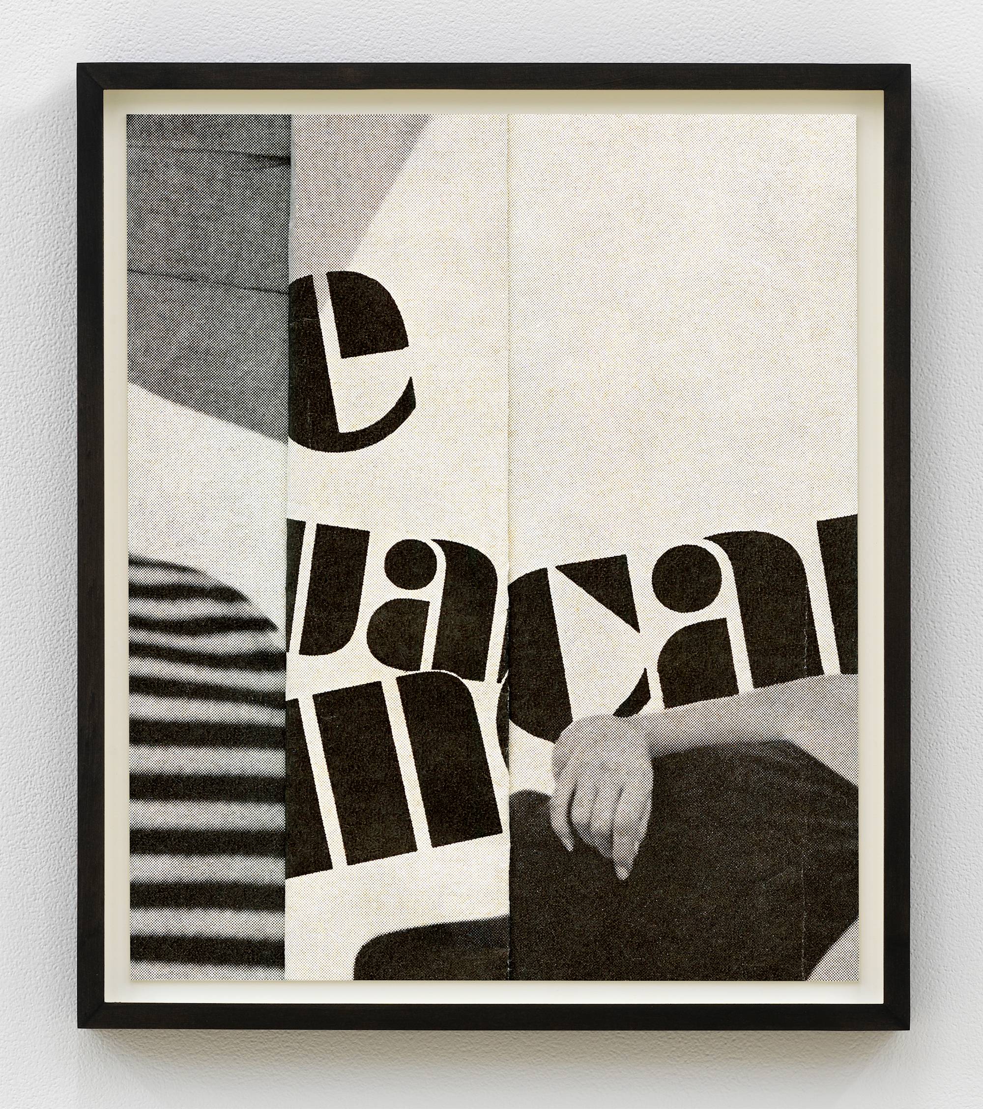 Erica Baum
Casino, 2025
(Fabrications)
Archival pigment print
20 ¾ × 18 × 1 ½ in. (52.71 × 45.72 × 3.81 cm)
Edition of 6 + II AP