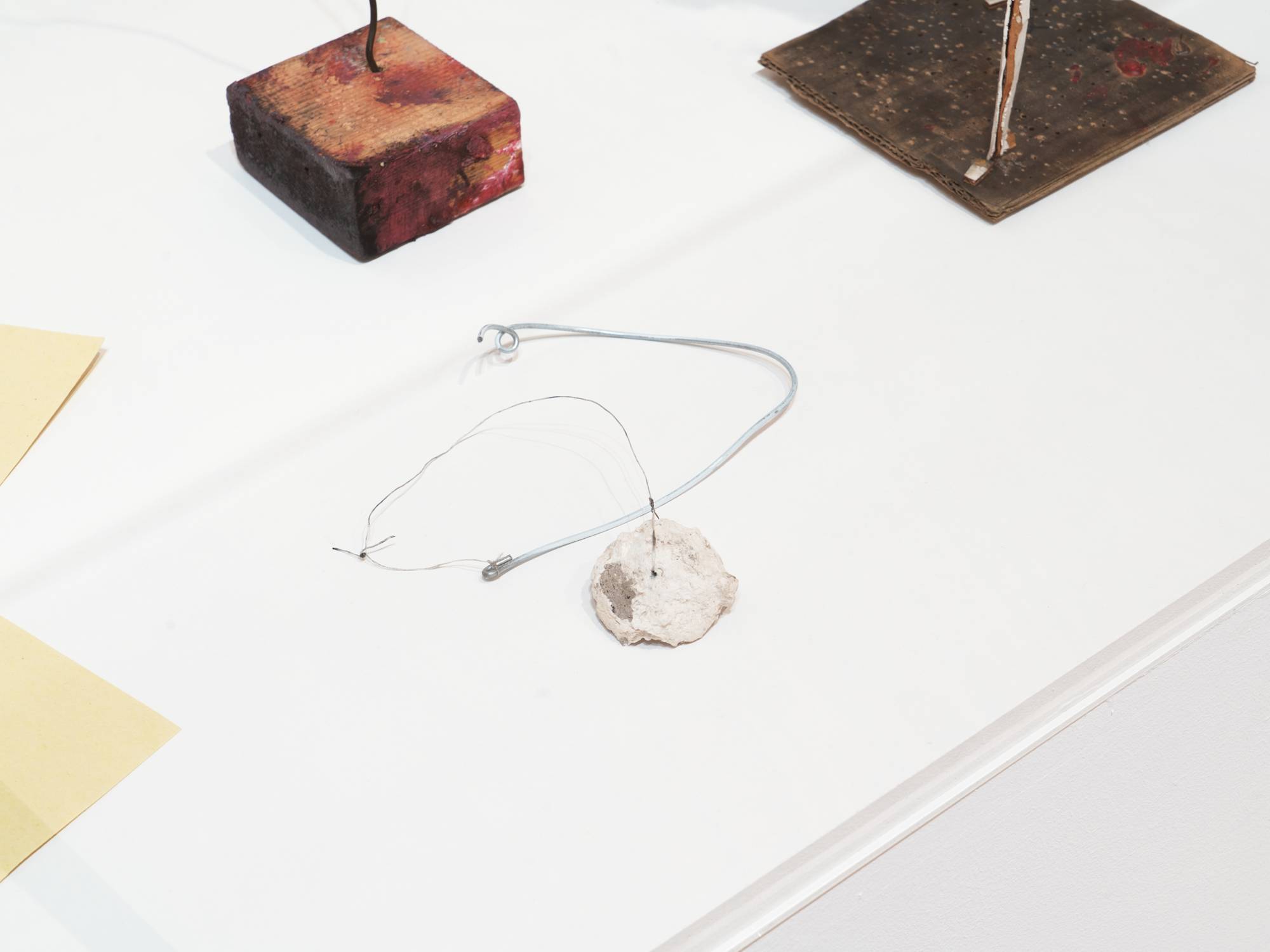 Moon, 2020, Papier-mâché, string, wire, and mixed media, Dimensions variable